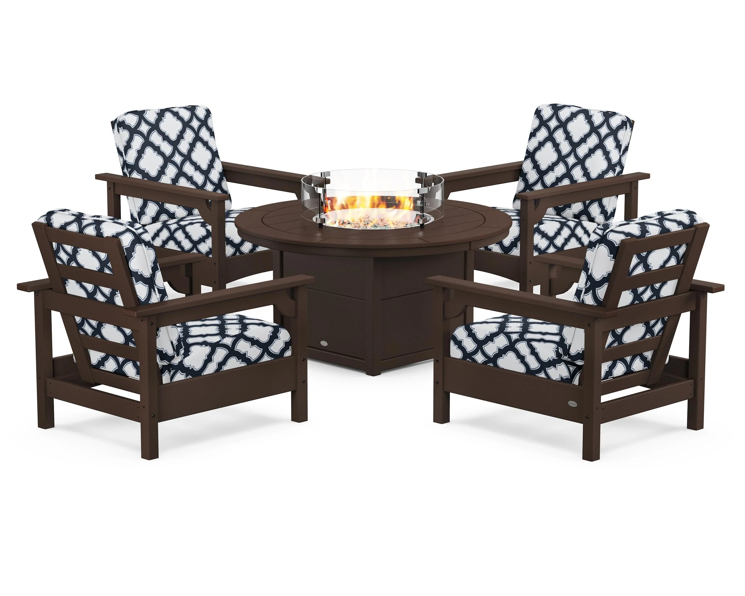 Club 5-Piece Conversation Set with Fire Pit Table - Image 108