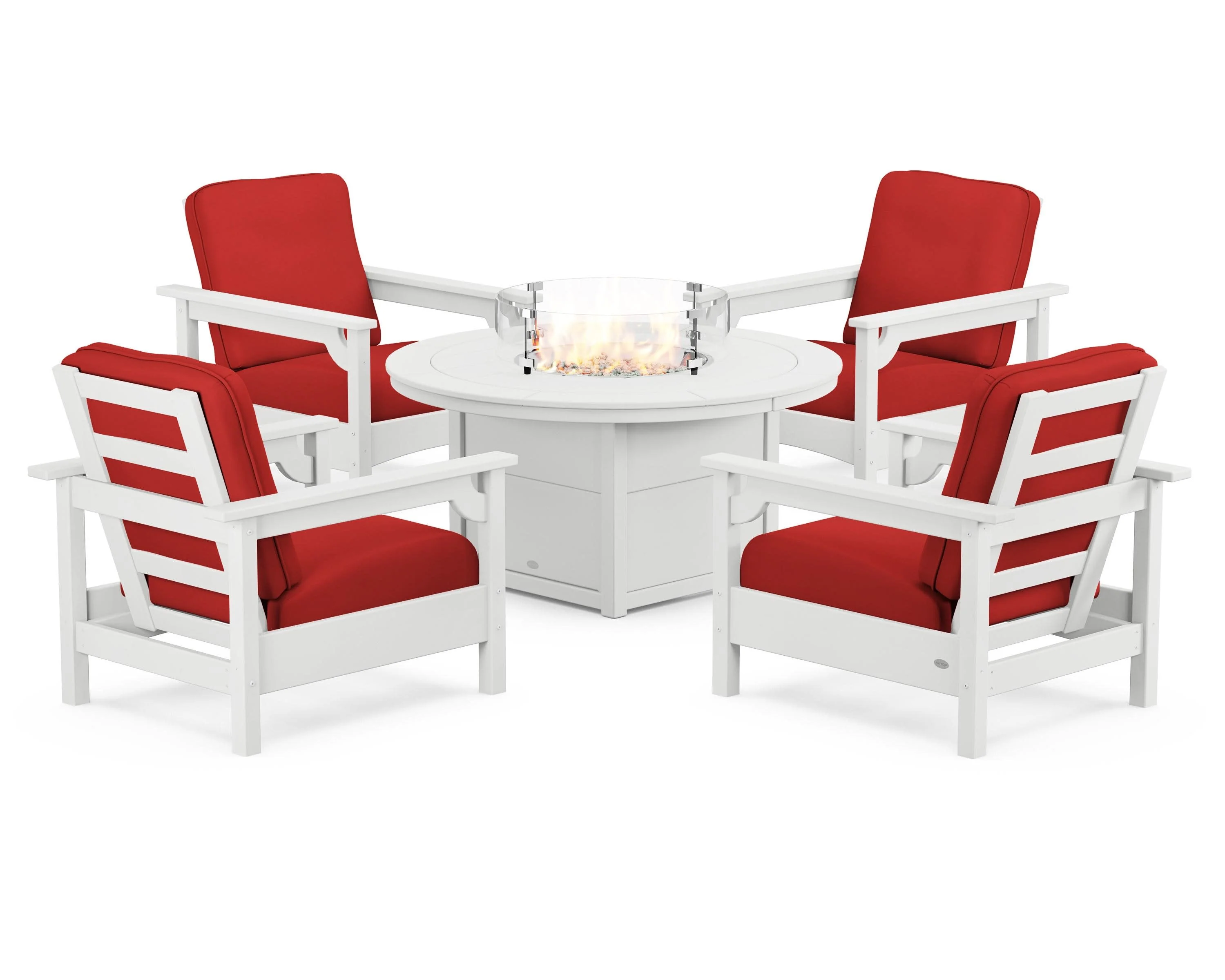 Club 5-Piece Conversation Set with Fire Pit Table - Image 119