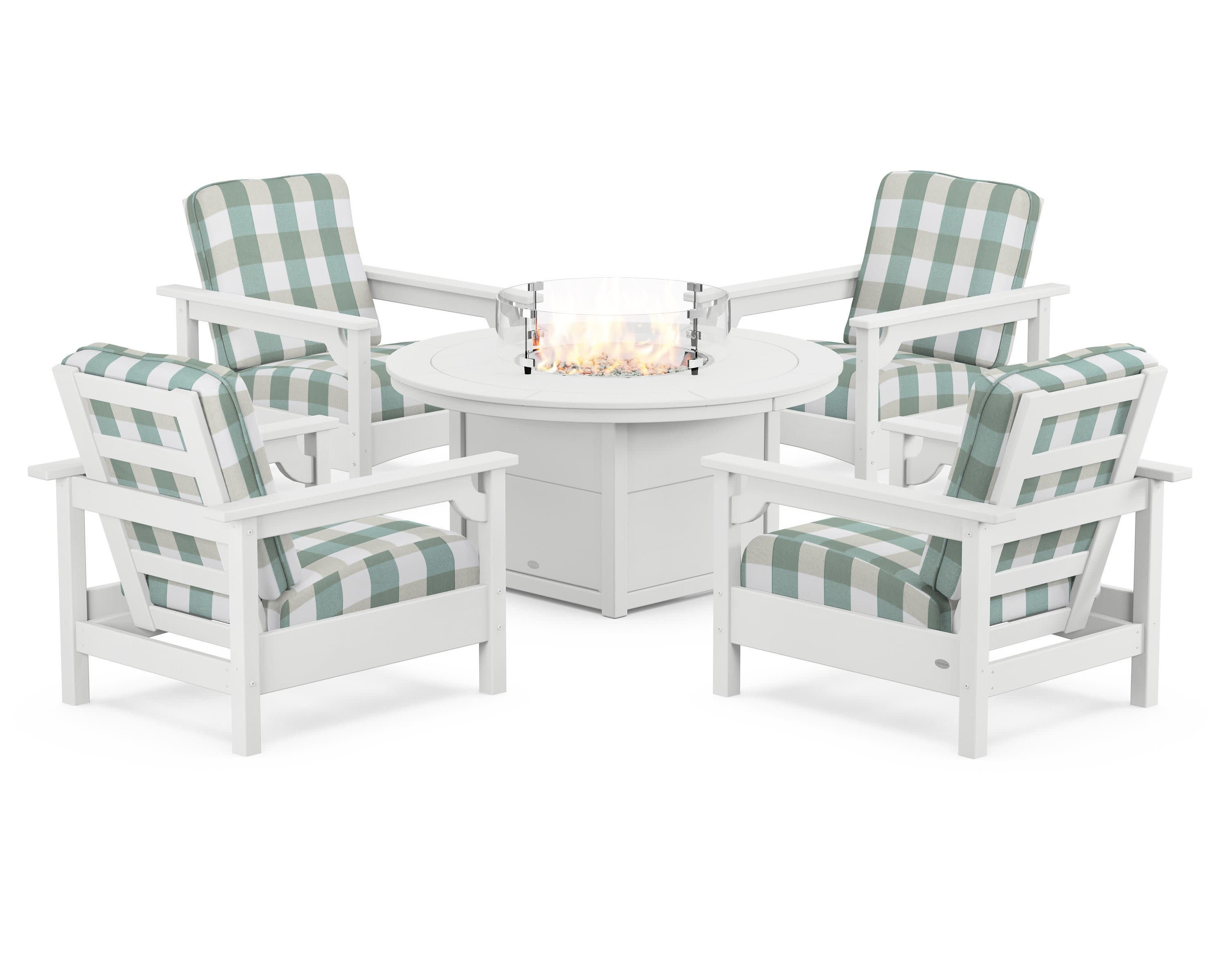 Club 5-Piece Conversation Set with Fire Pit Table - Image 133