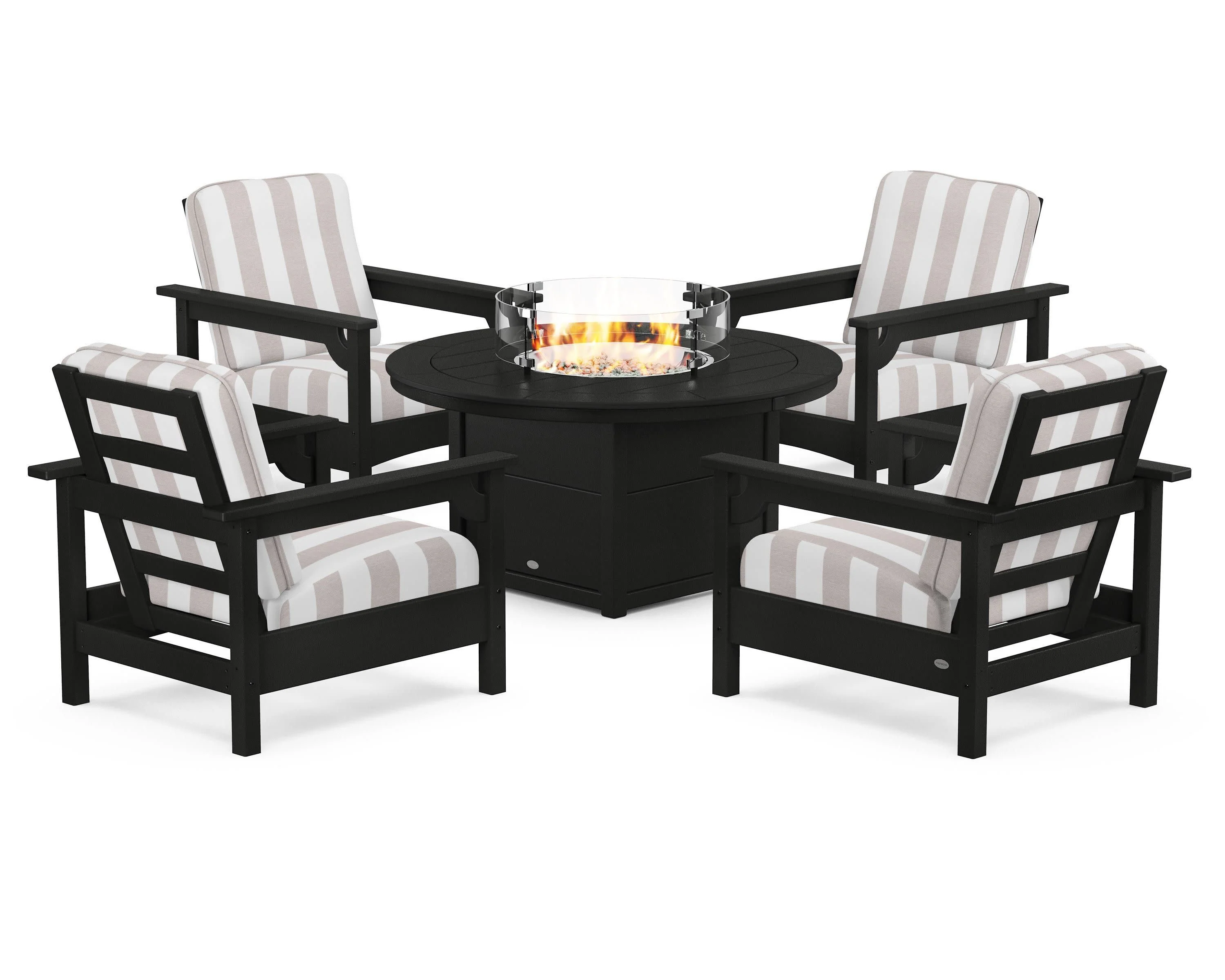 Club 5-Piece Conversation Set with Fire Pit Table - Image 137