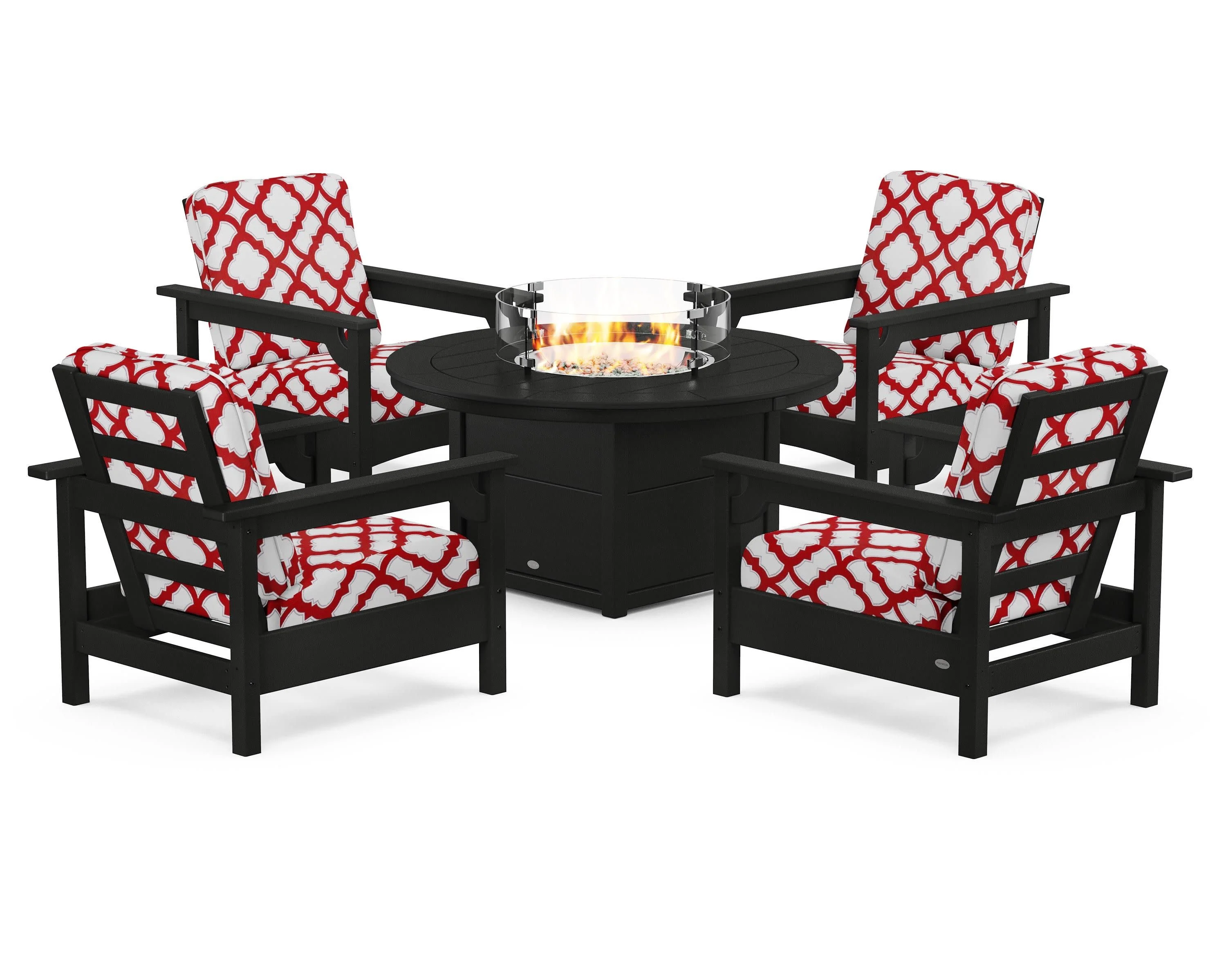 Club 5-Piece Conversation Set with Fire Pit Table - Image 144