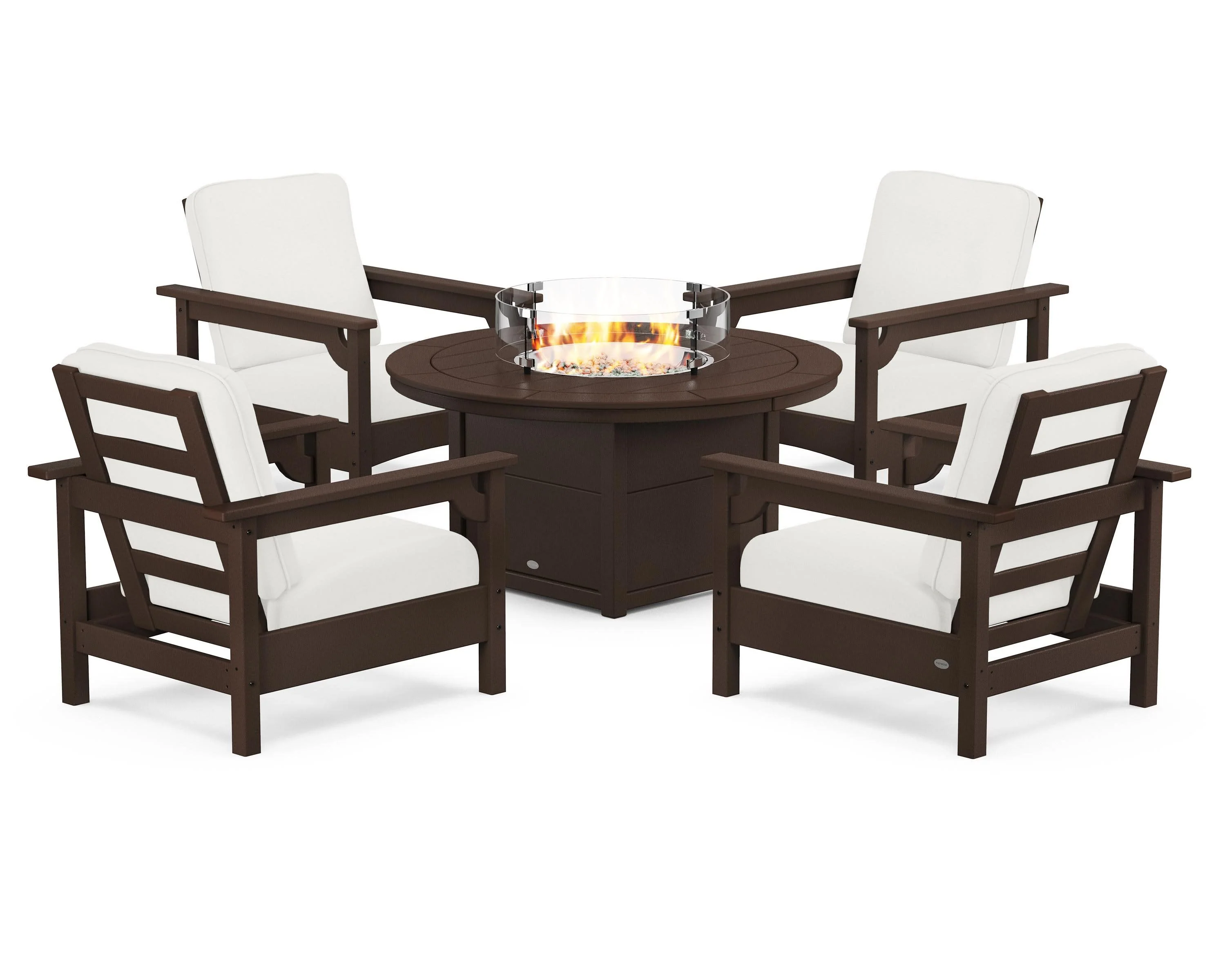 Club 5-Piece Conversation Set with Fire Pit Table - Image 146