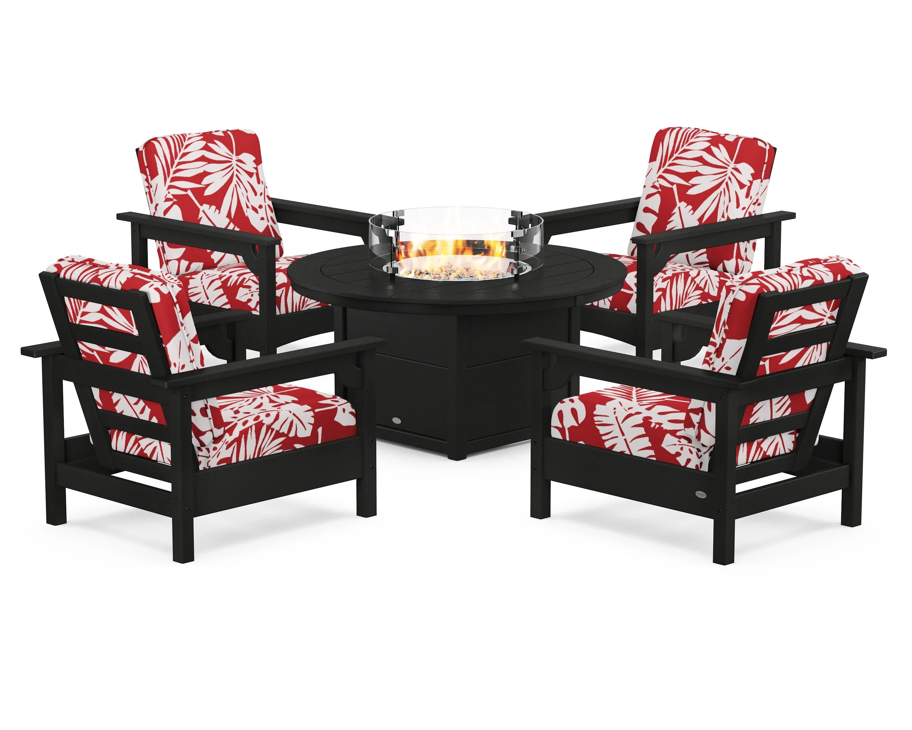 Club 5-Piece Conversation Set with Fire Pit Table - Image 147