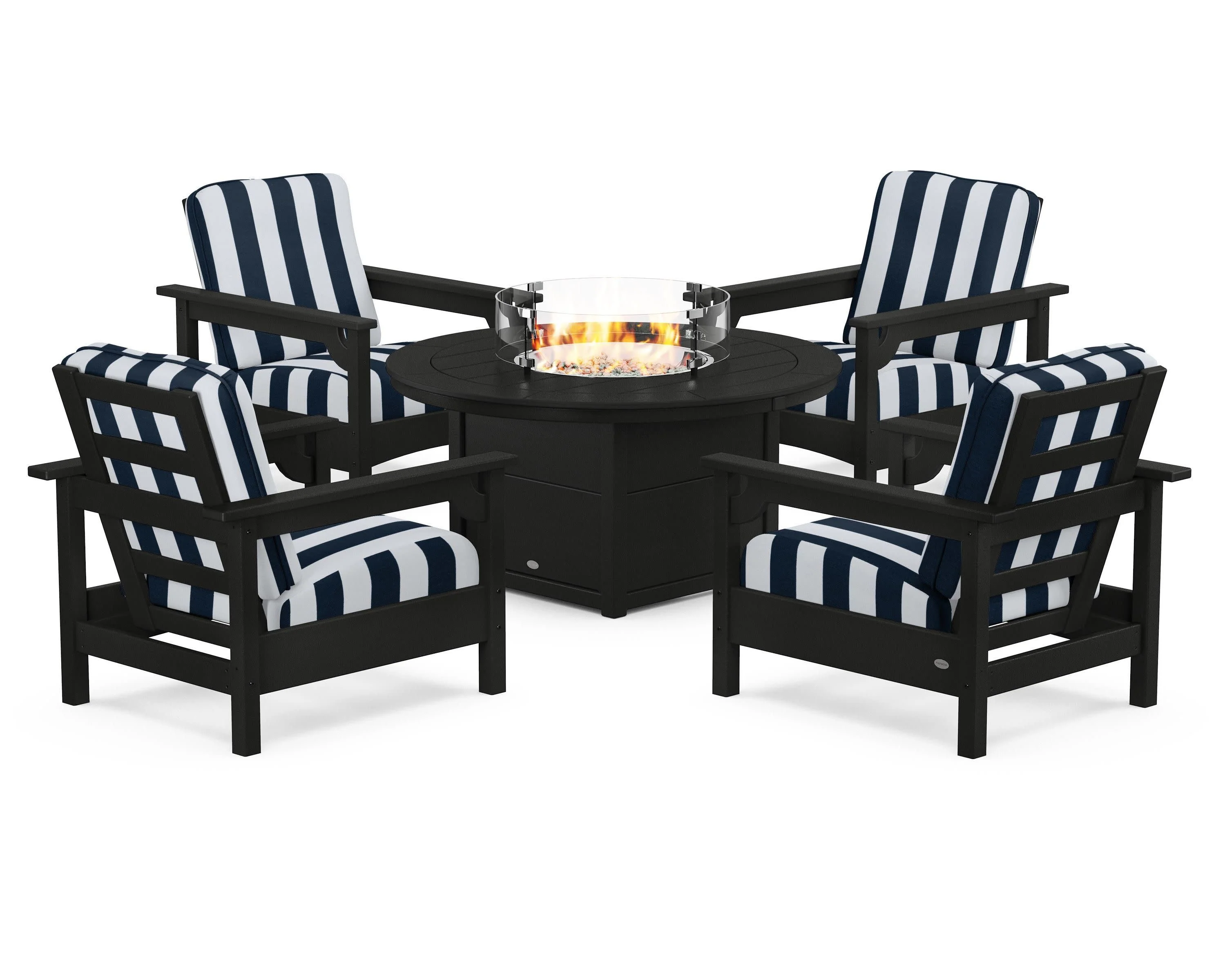 Club 5-Piece Conversation Set with Fire Pit Table - Image 148
