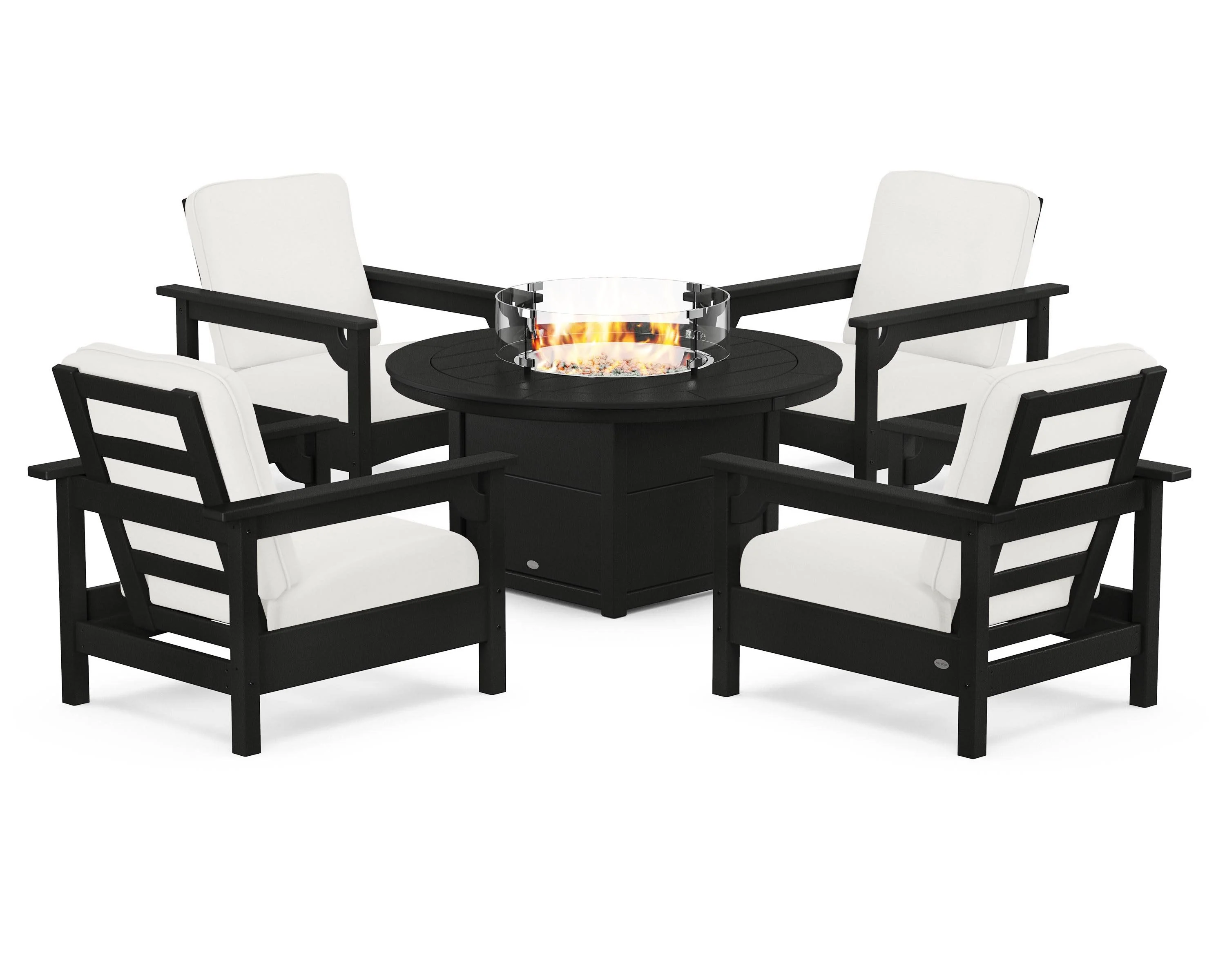 Club 5-Piece Conversation Set with Fire Pit Table - Image 159