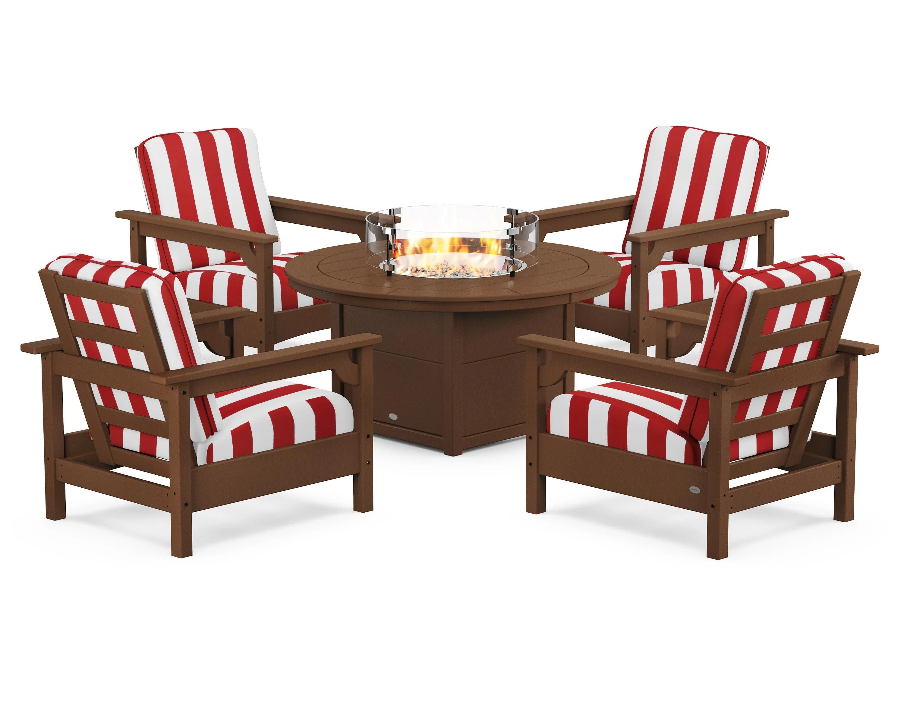 Club 5-Piece Conversation Set with Fire Pit Table - Image 164