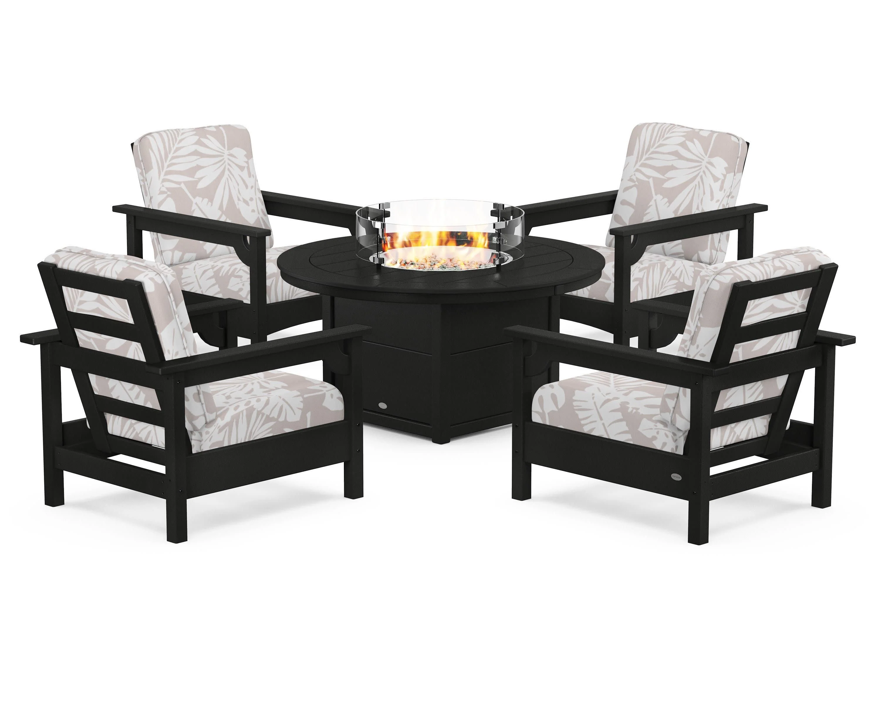 Club 5-Piece Conversation Set with Fire Pit Table - Image 169
