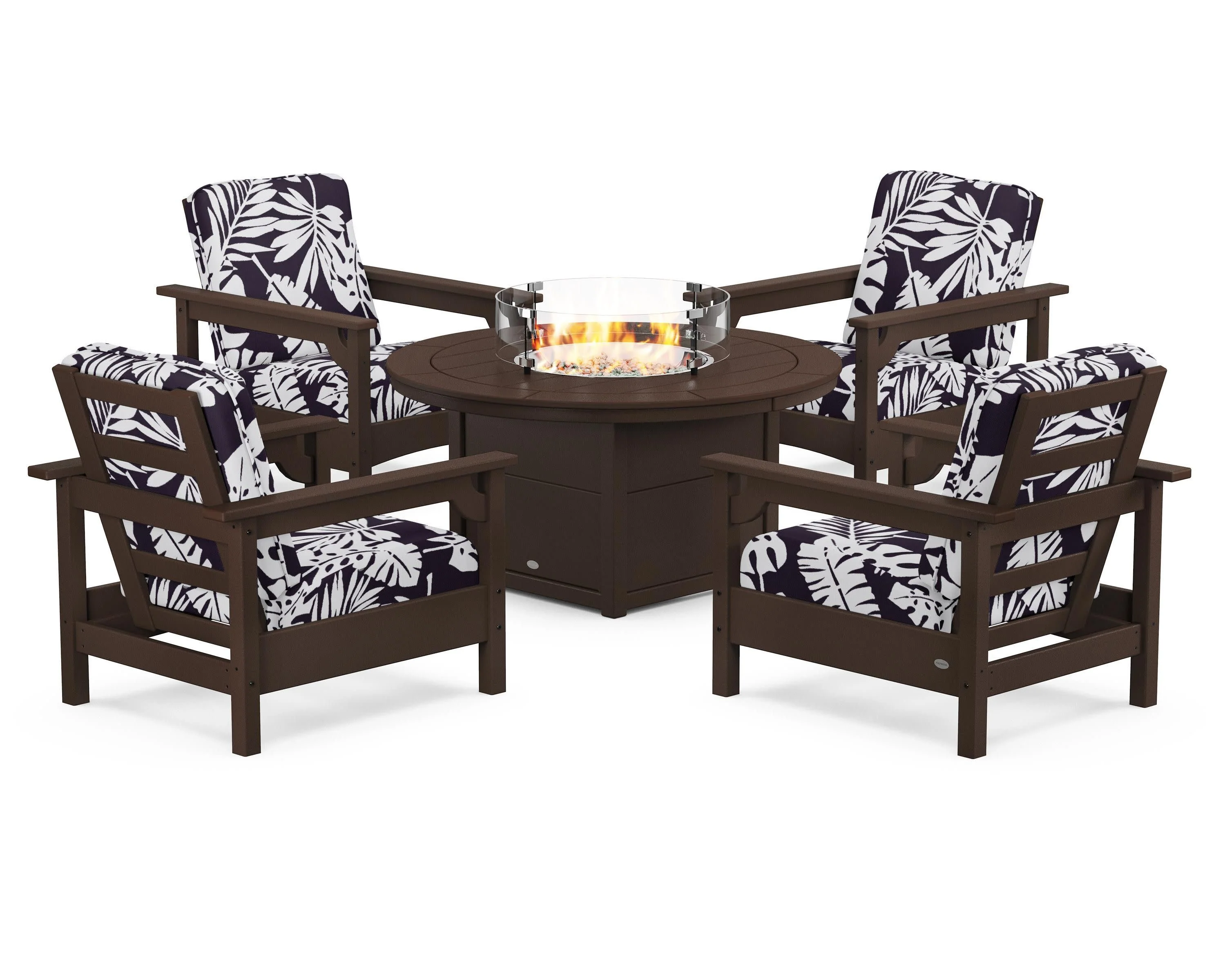 Club 5-Piece Conversation Set with Fire Pit Table - Image 171
