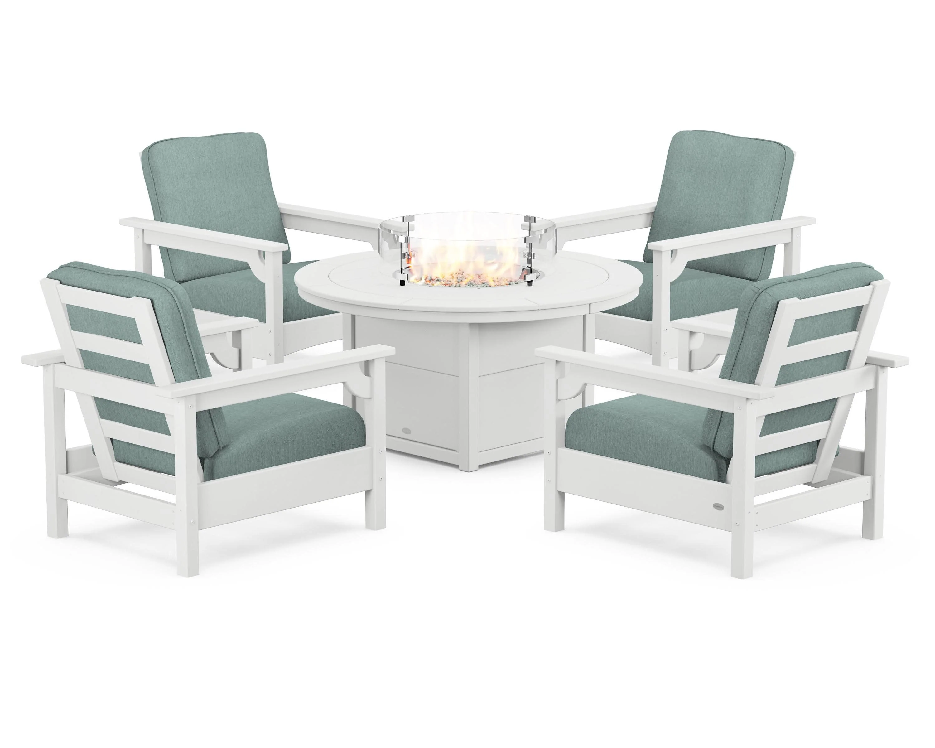 Club 5-Piece Conversation Set with Fire Pit Table - Image 174
