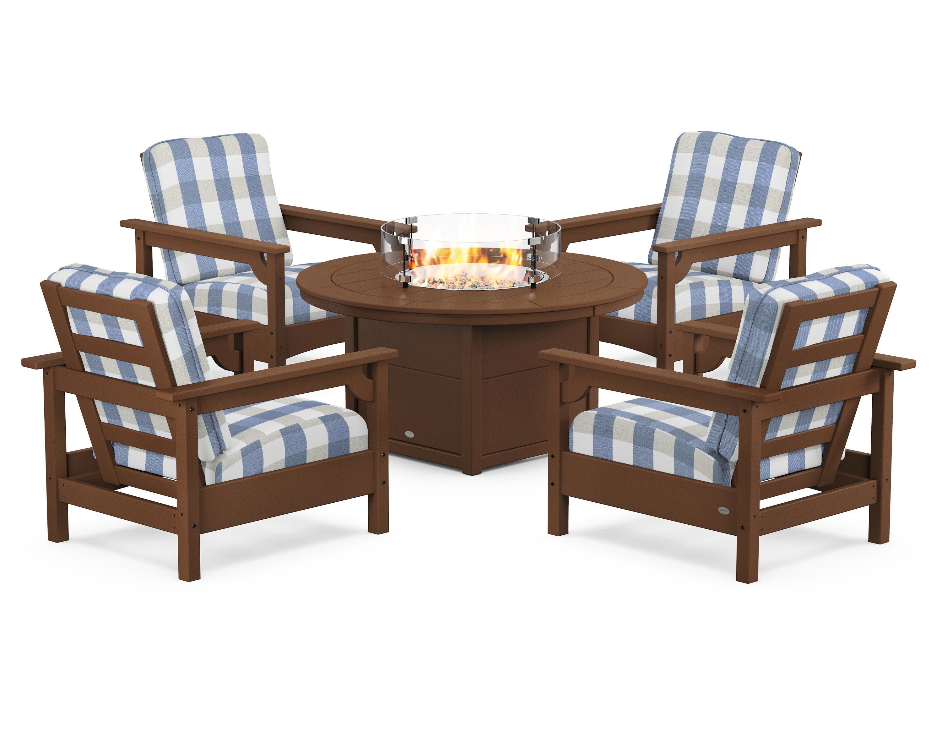 Club 5-Piece Conversation Set with Fire Pit Table - Image 176