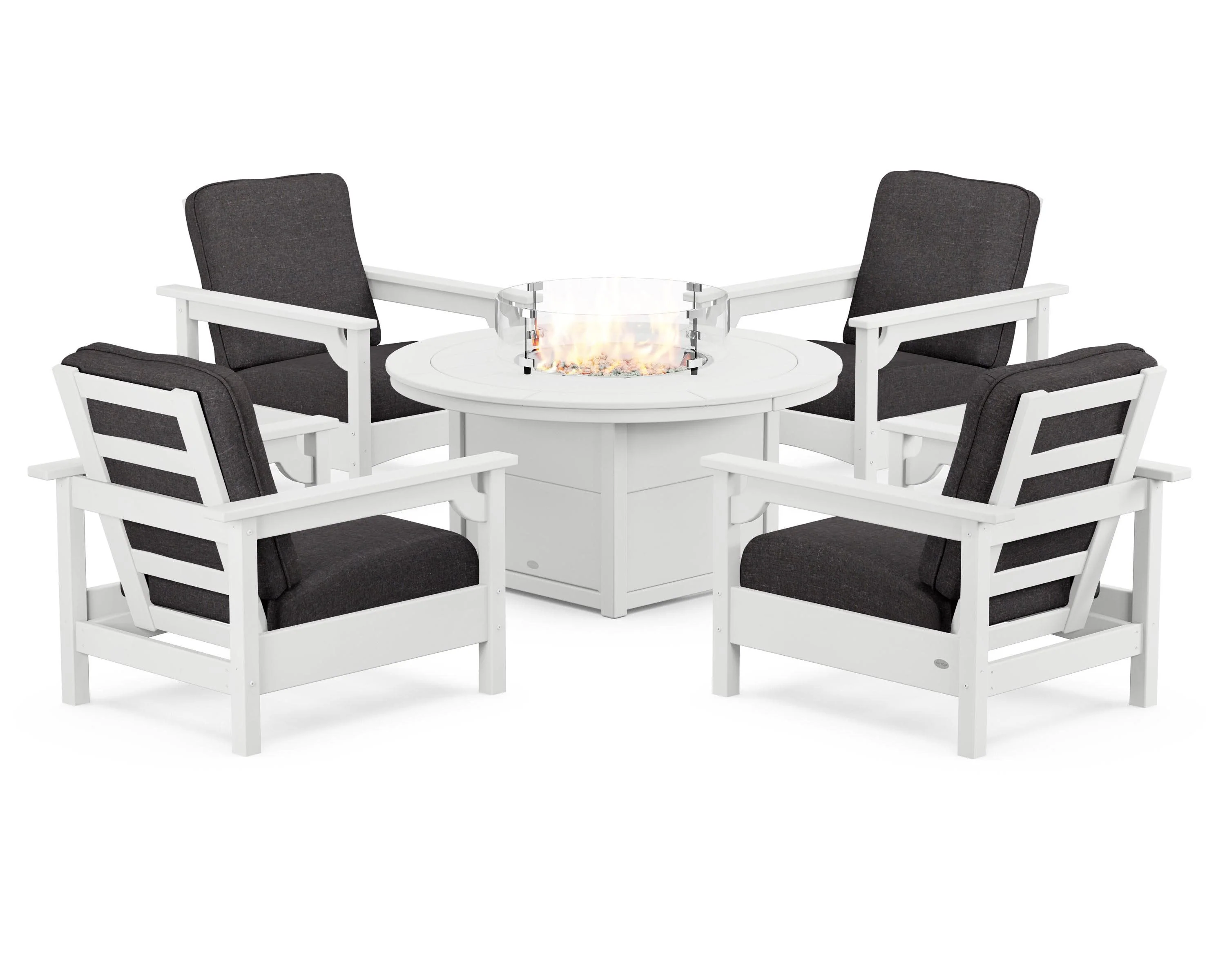 Club 5-Piece Conversation Set with Fire Pit Table - Image 178
