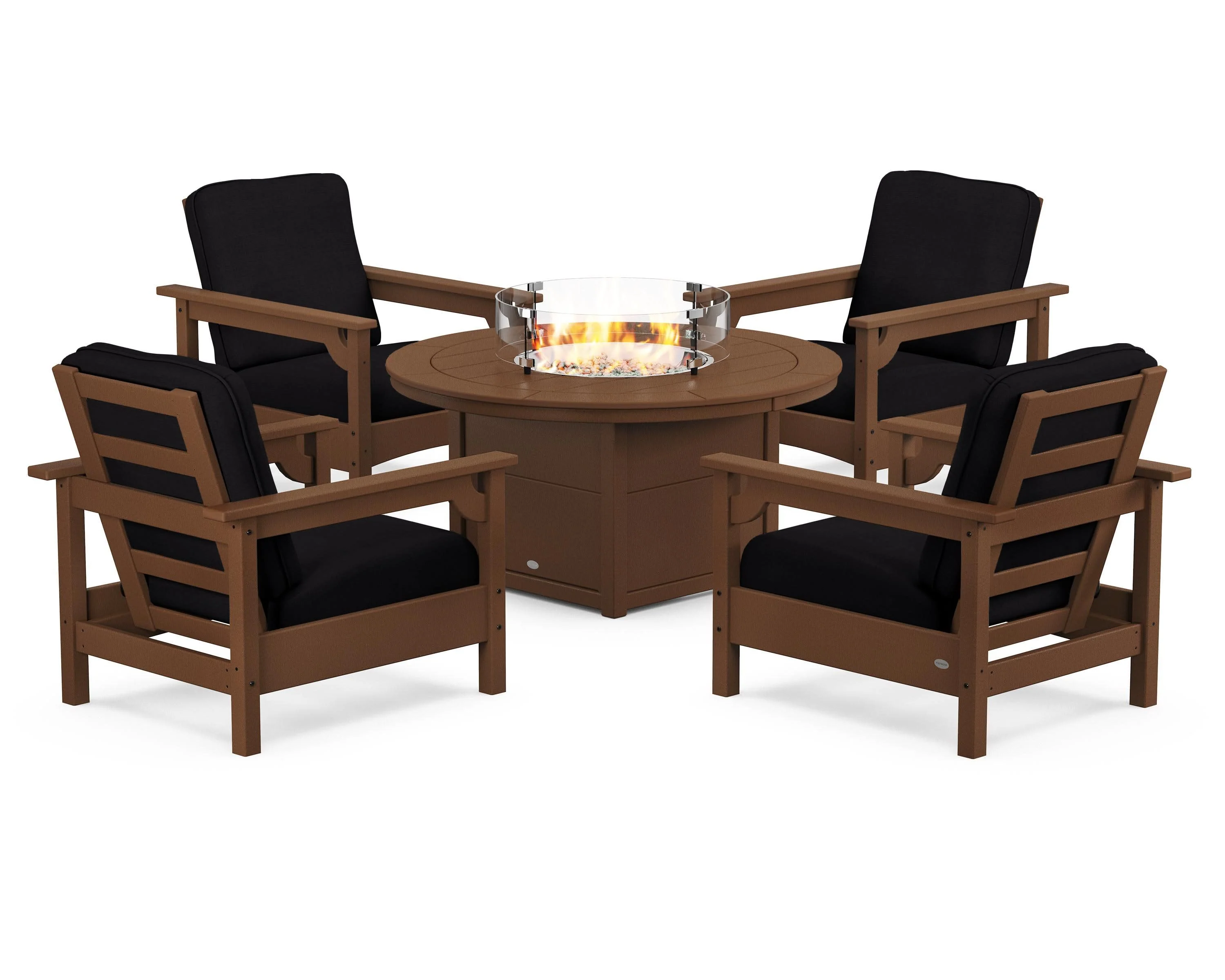 Club 5-Piece Conversation Set with Fire Pit Table - Image 182