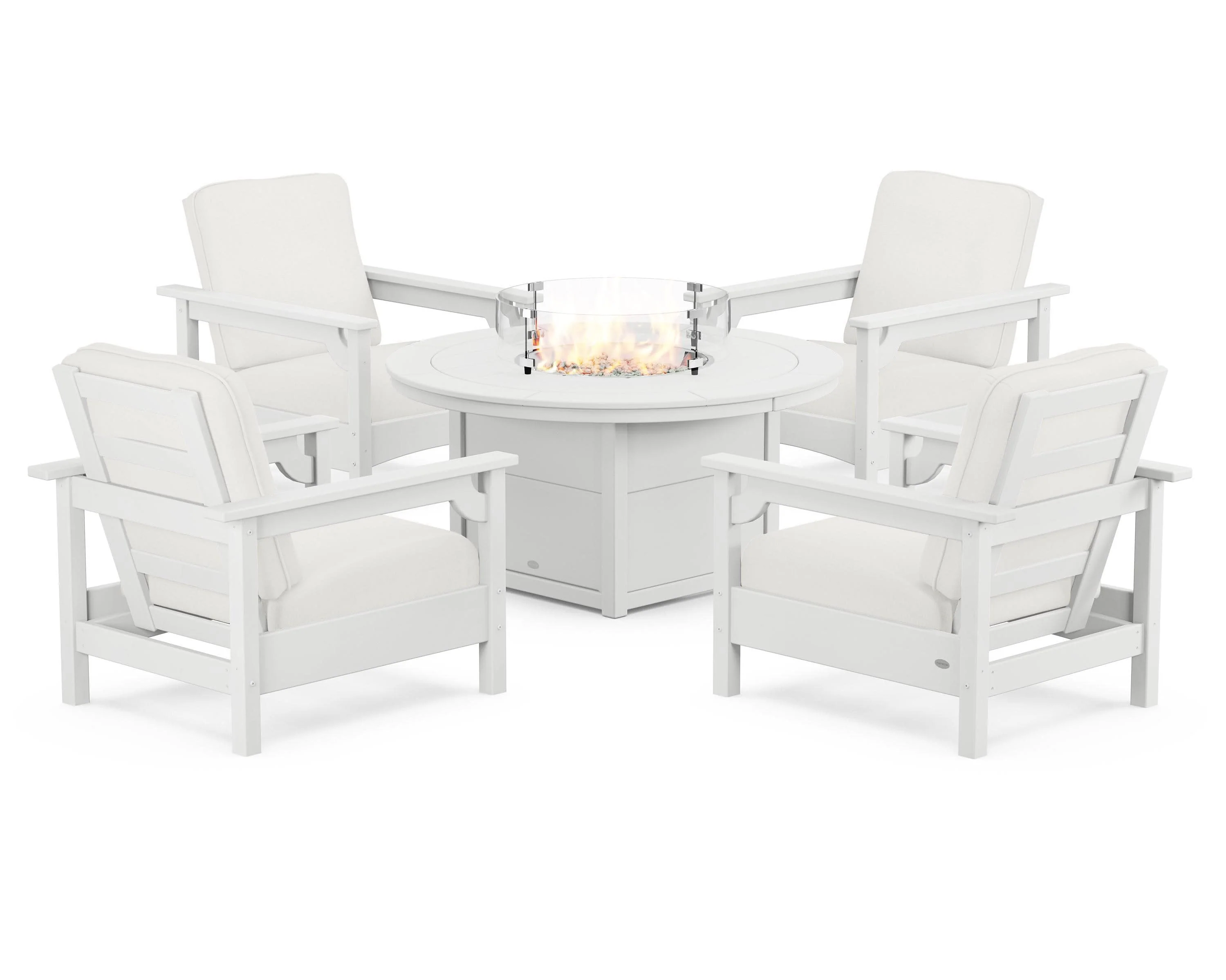 Club 5-Piece Conversation Set with Fire Pit Table - Image 184