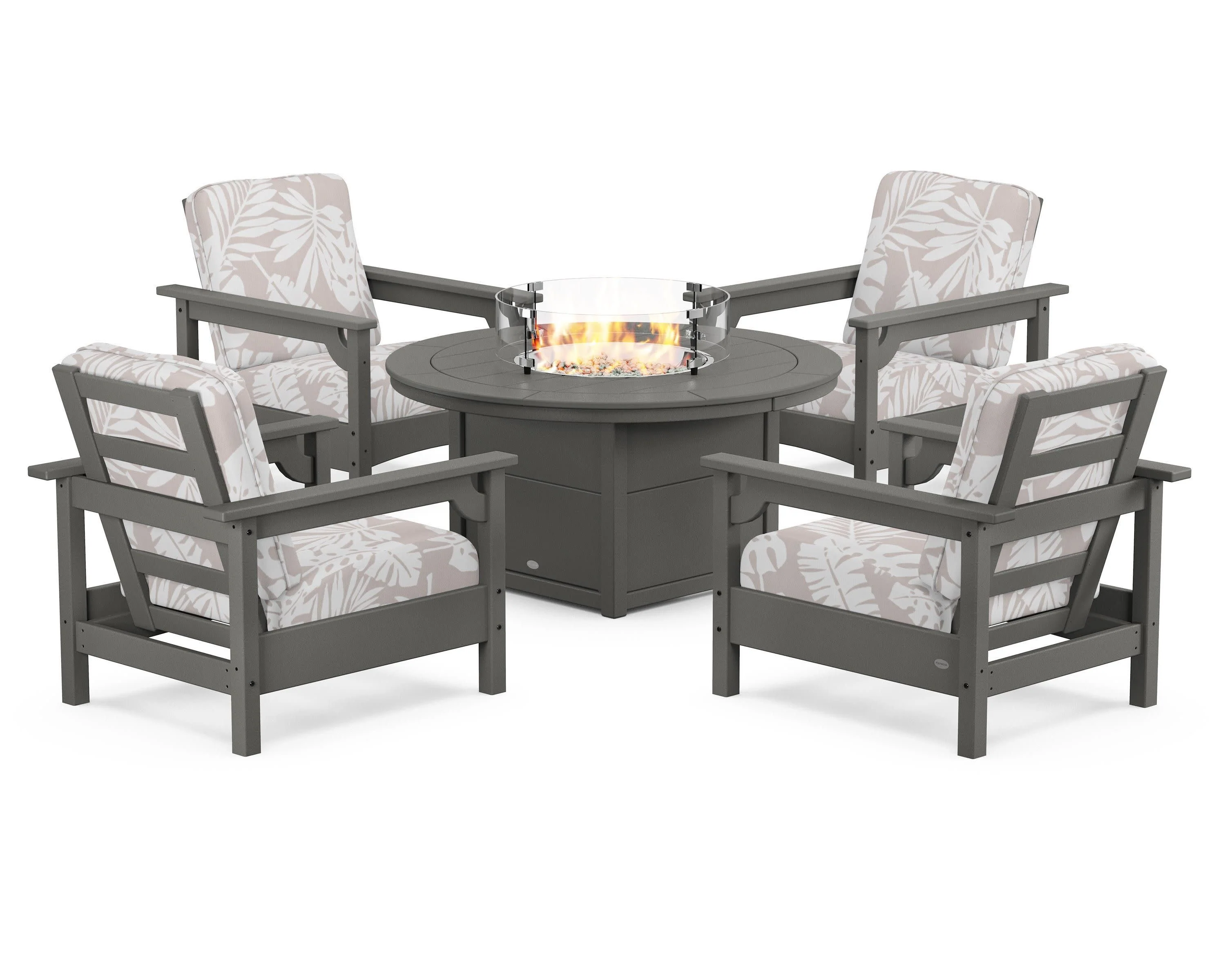 Club 5-Piece Conversation Set with Fire Pit Table - Image 185