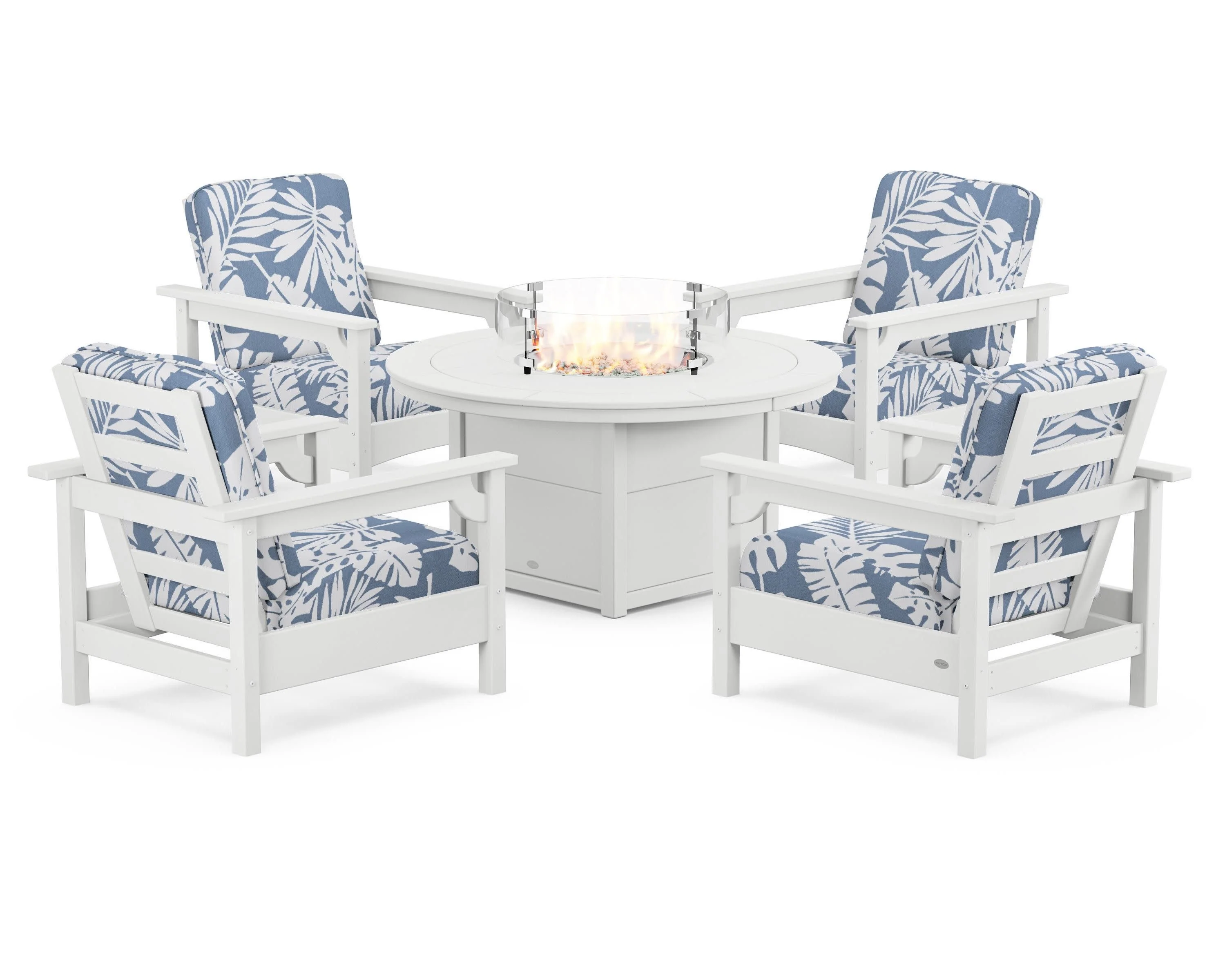 Club 5-Piece Conversation Set with Fire Pit Table - Image 188