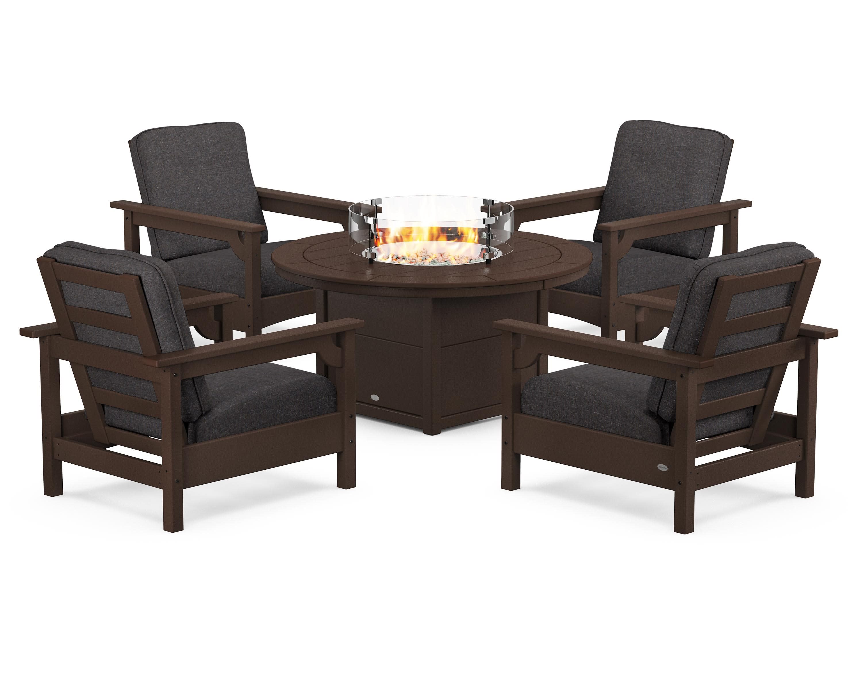 Club 5-Piece Conversation Set with Fire Pit Table - Image 189