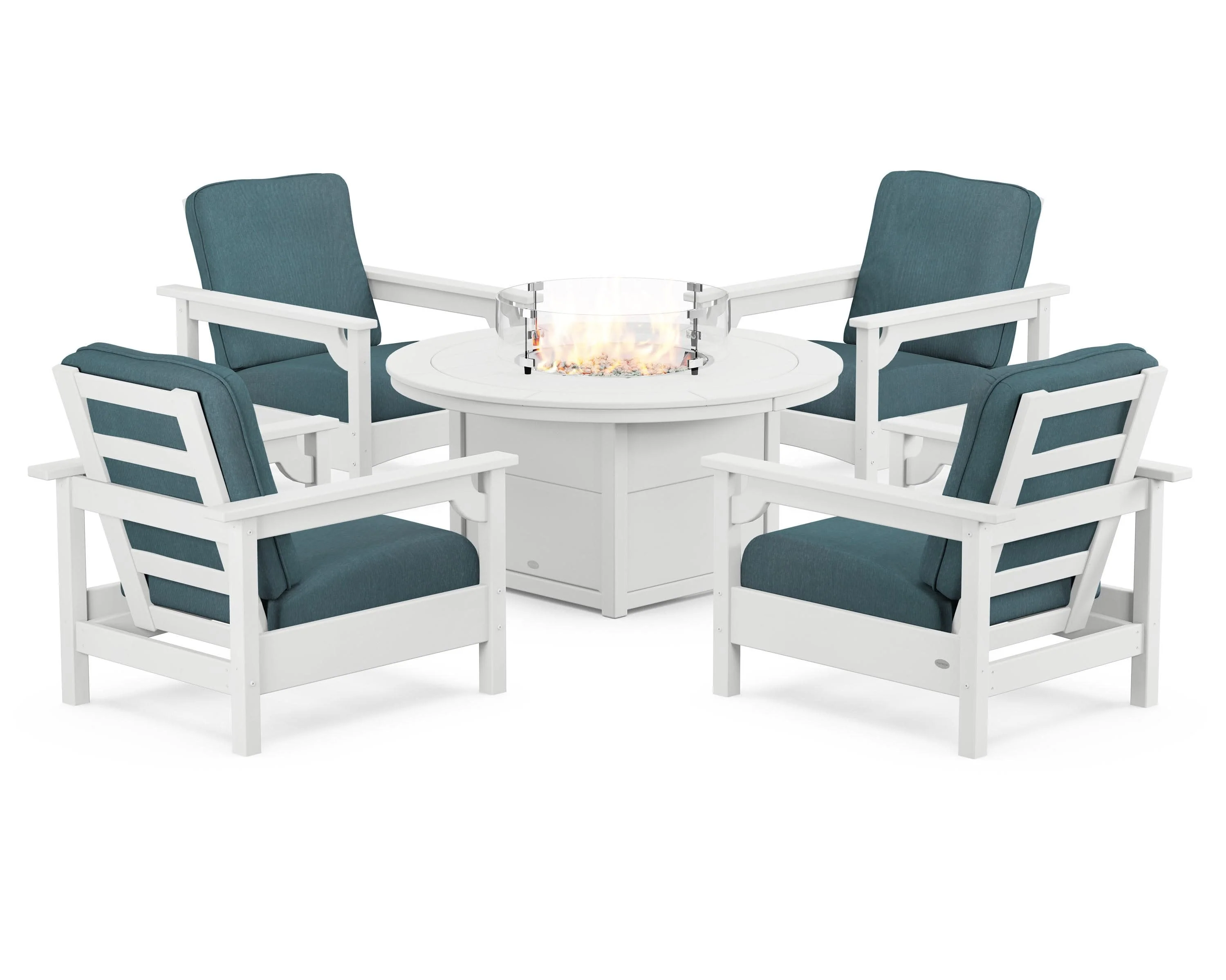 Club 5-Piece Conversation Set with Fire Pit Table - Image 198