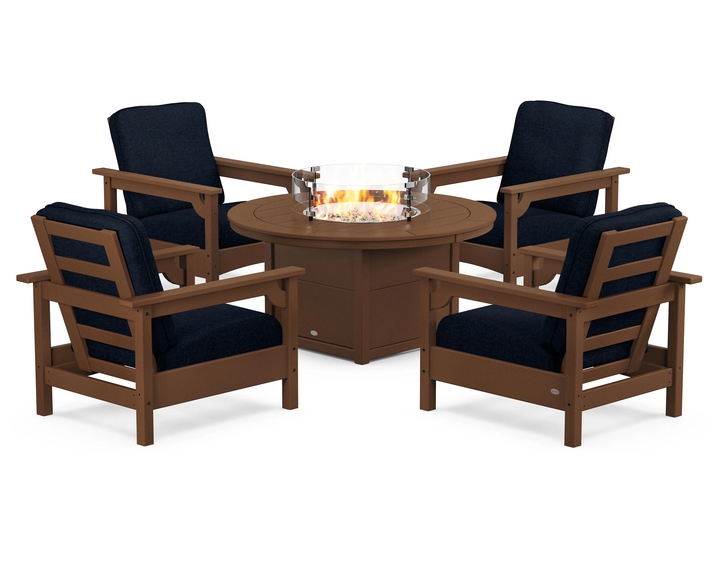 Club 5-Piece Conversation Set with Fire Pit Table - Image 203