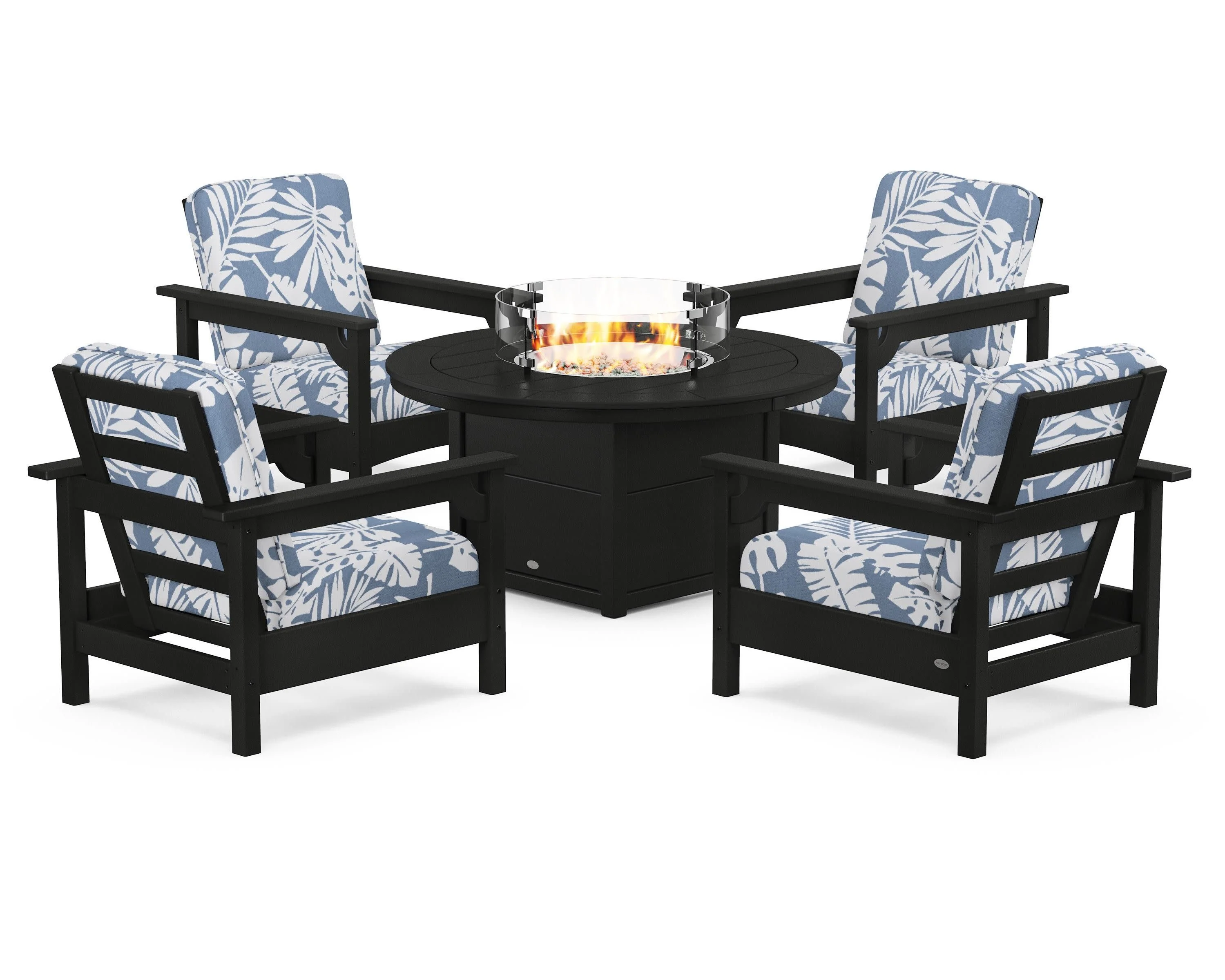 Club 5-Piece Conversation Set with Fire Pit Table - Image 208