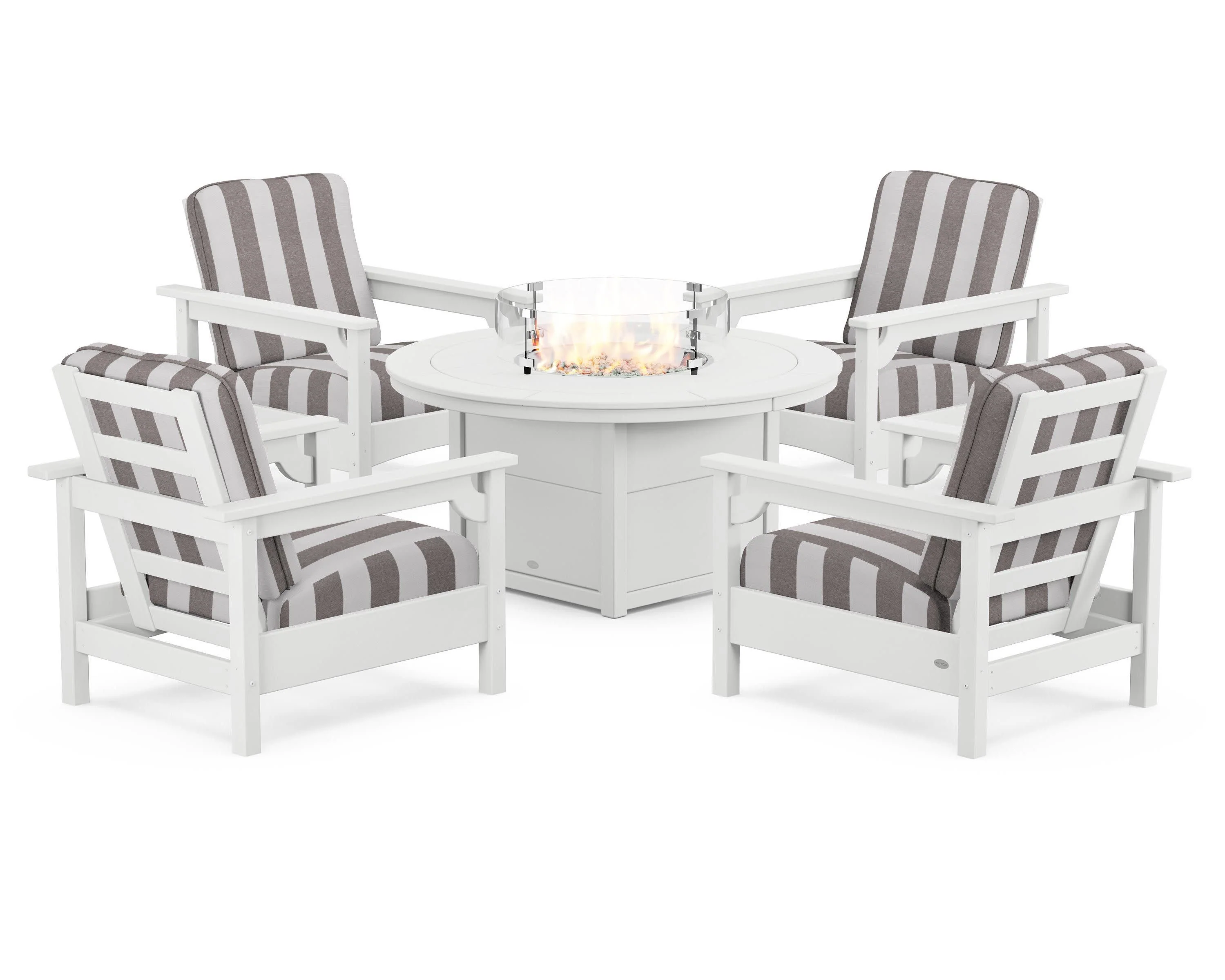 Club 5-Piece Conversation Set with Fire Pit Table - Image 211
