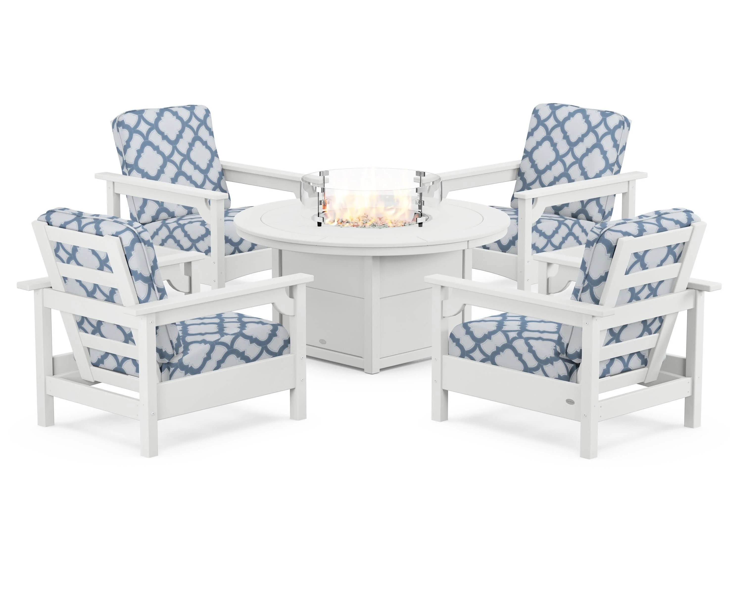 Club 5-Piece Conversation Set with Fire Pit Table - Image 32