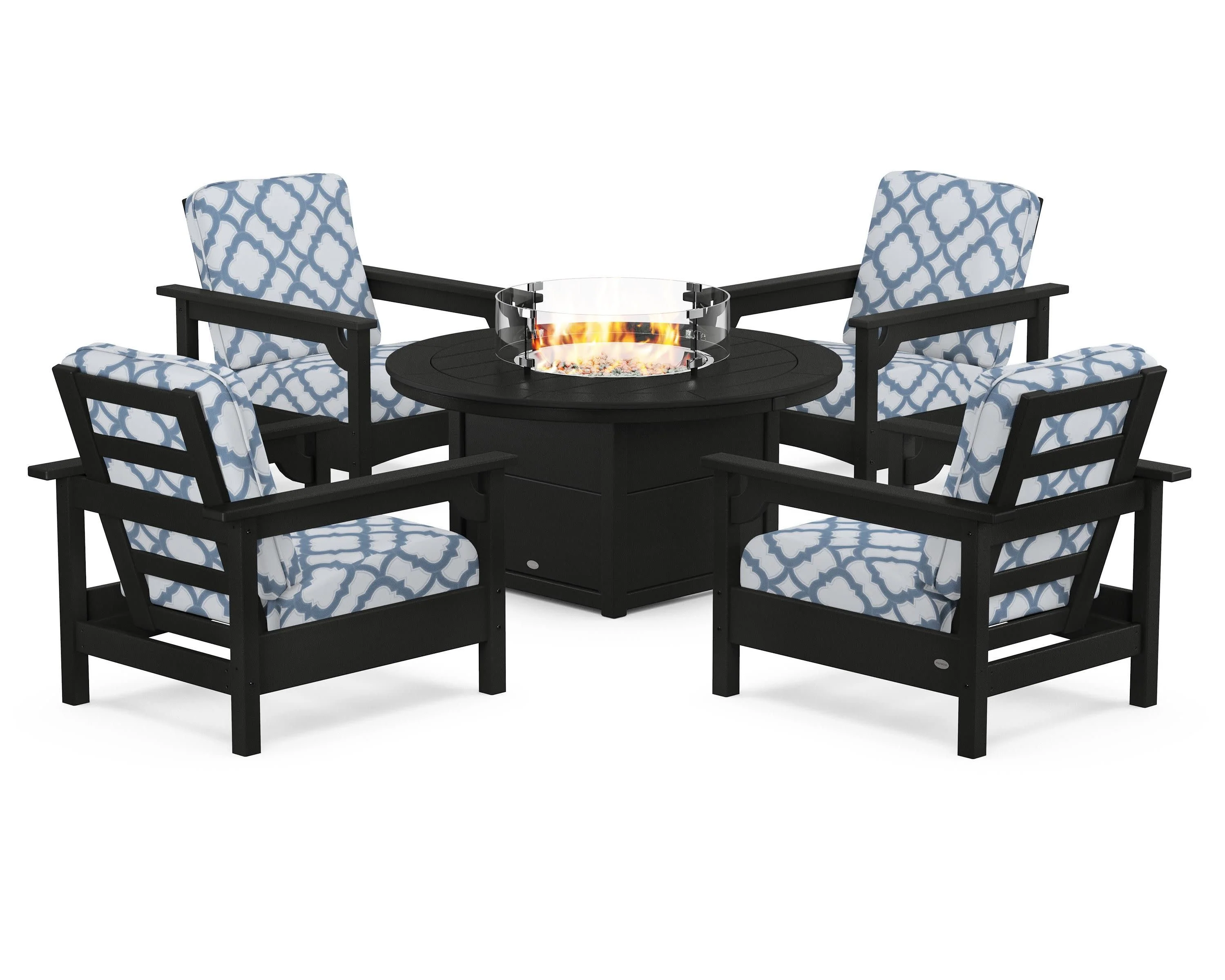 Club 5-Piece Conversation Set with Fire Pit Table - Image 36