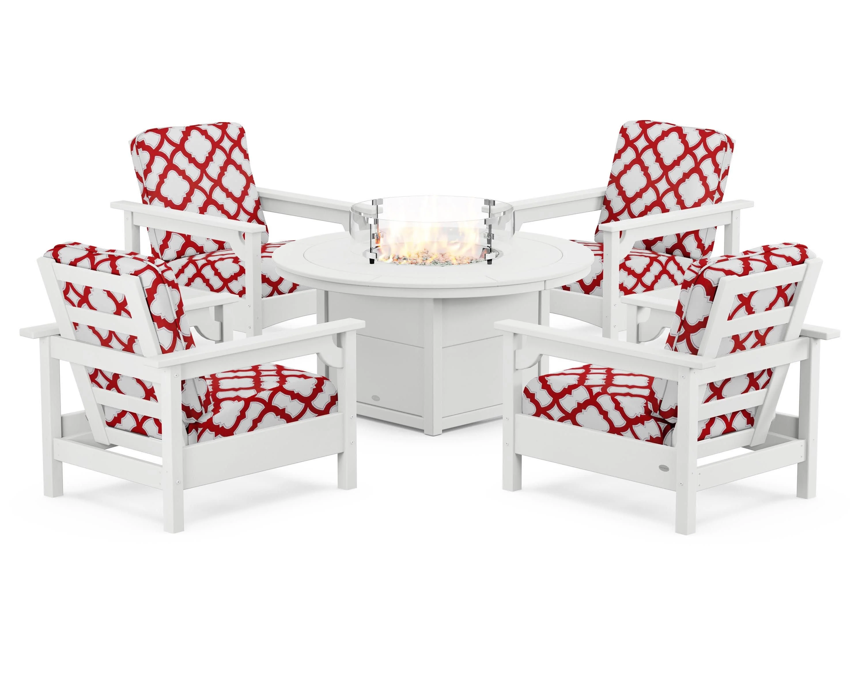 Club 5-Piece Conversation Set with Fire Pit Table - Image 50