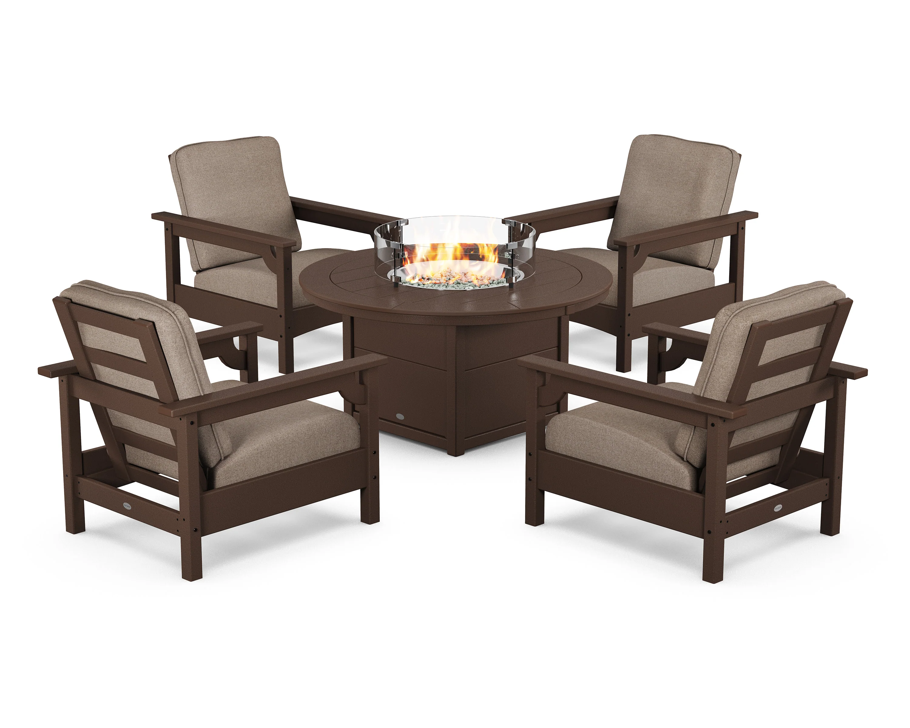Club 5-Piece Conversation Set with Fire Pit Table - Image 51