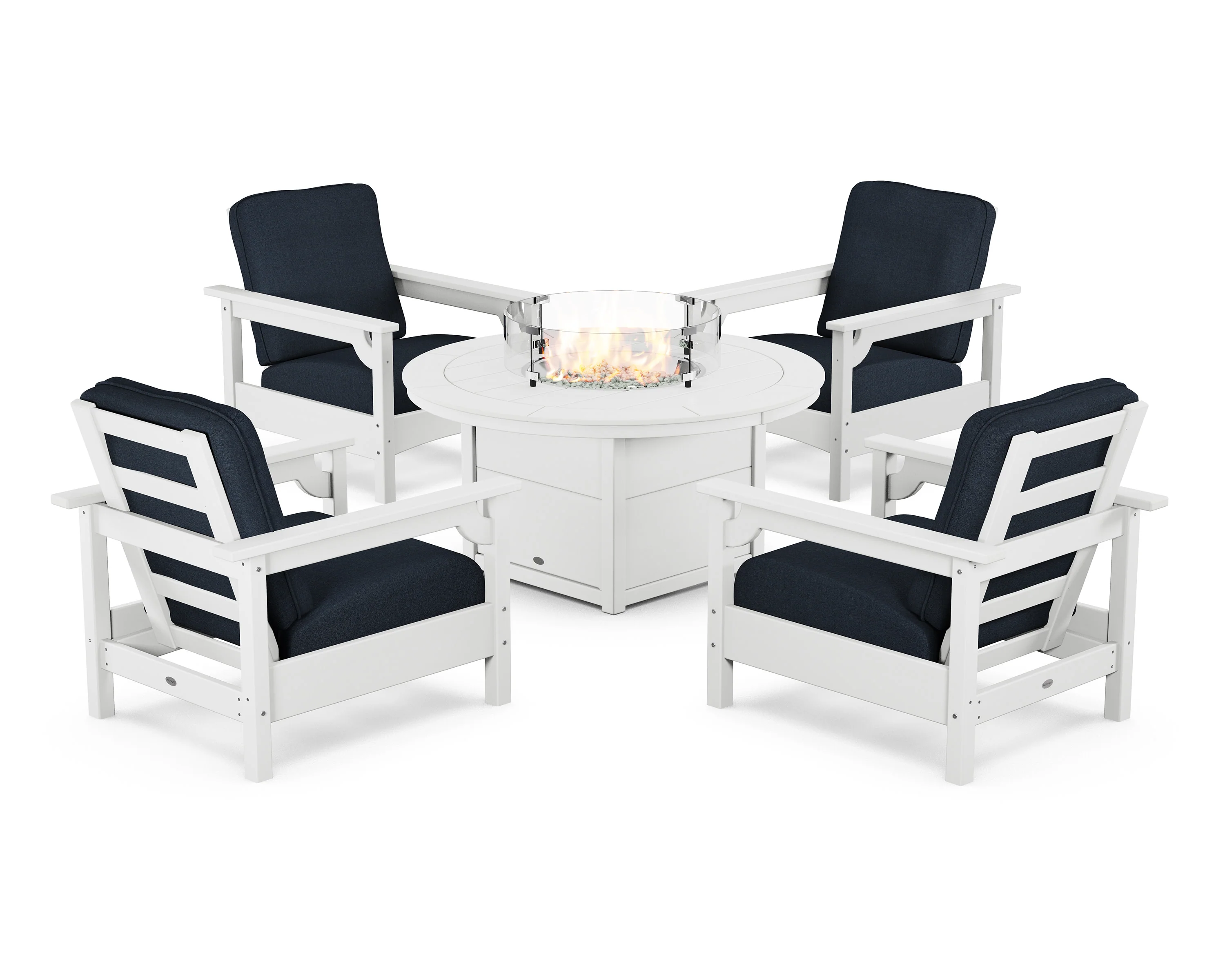 Club 5-Piece Conversation Set with Fire Pit Table - Image 53