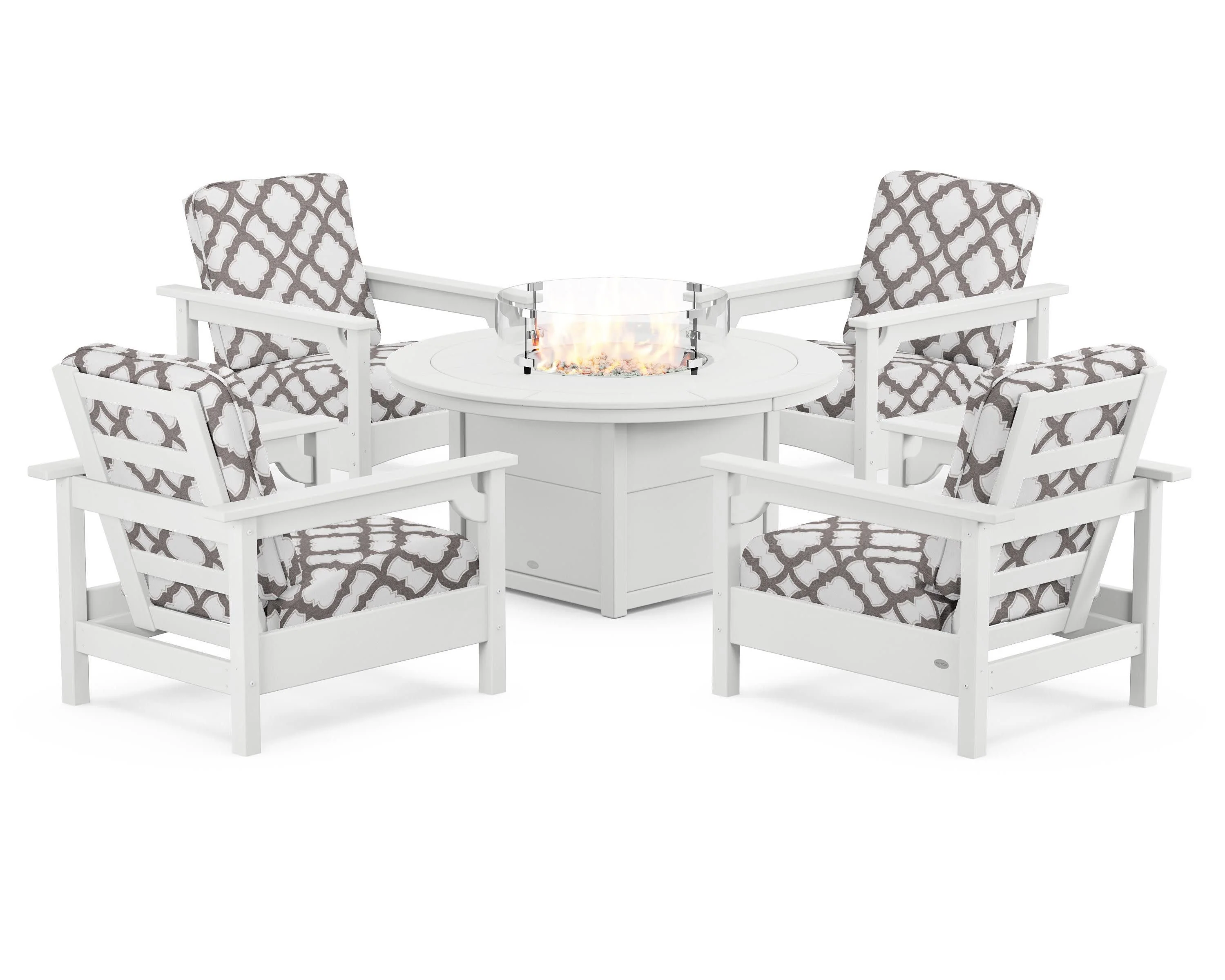 Club 5-Piece Conversation Set with Fire Pit Table - Image 61
