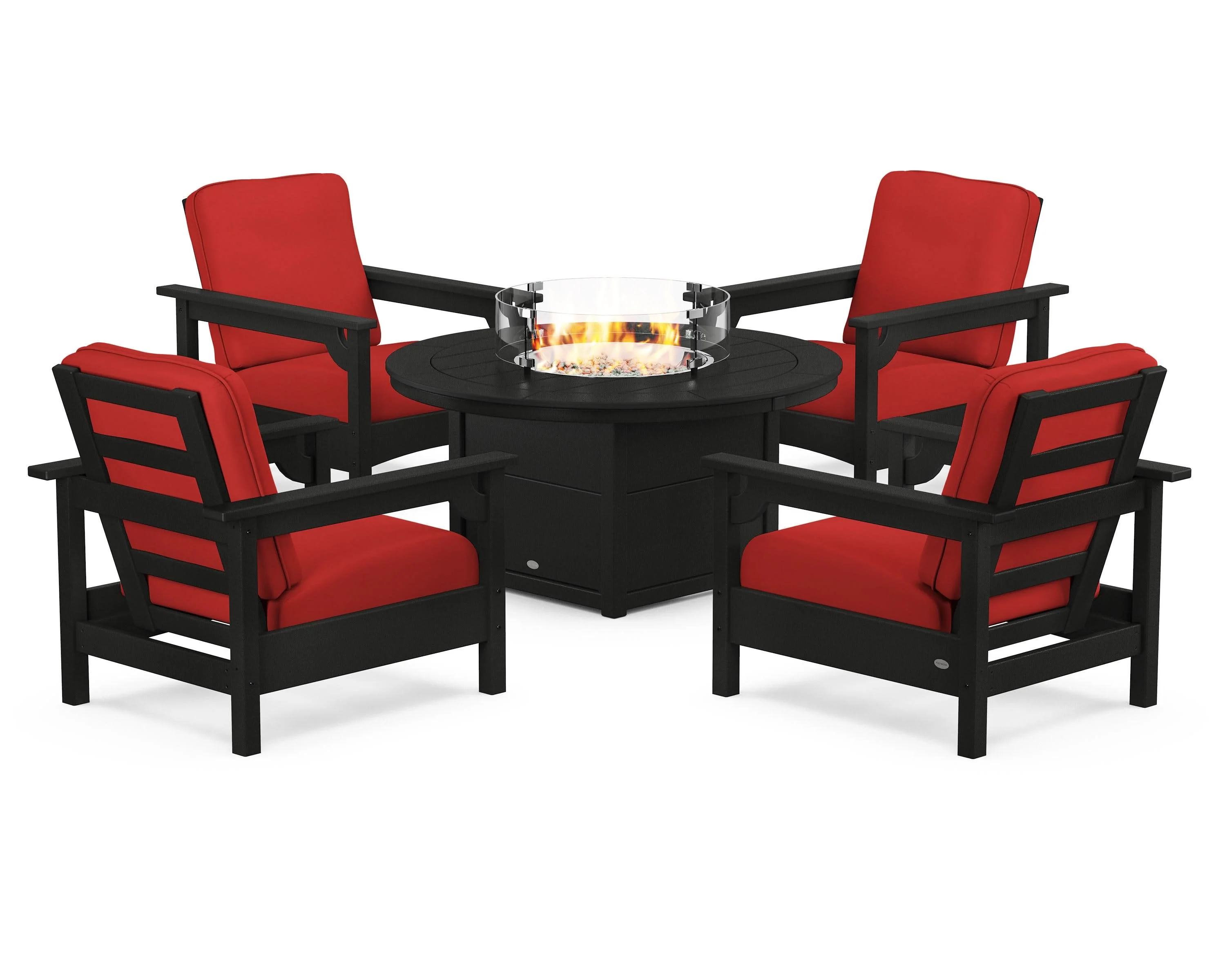 Club 5-Piece Conversation Set with Fire Pit Table - Image 64