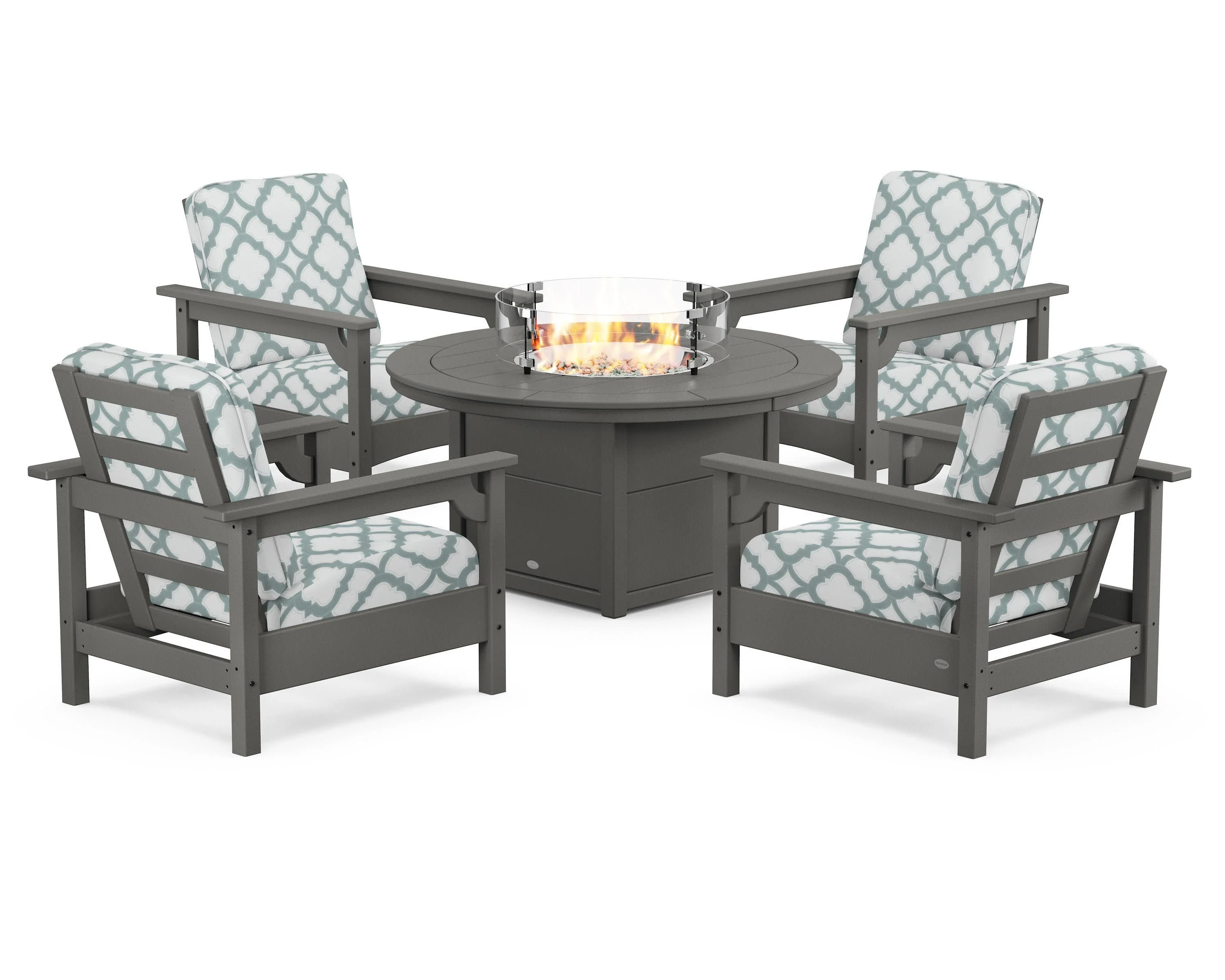 Club 5-Piece Conversation Set with Fire Pit Table - Image 67