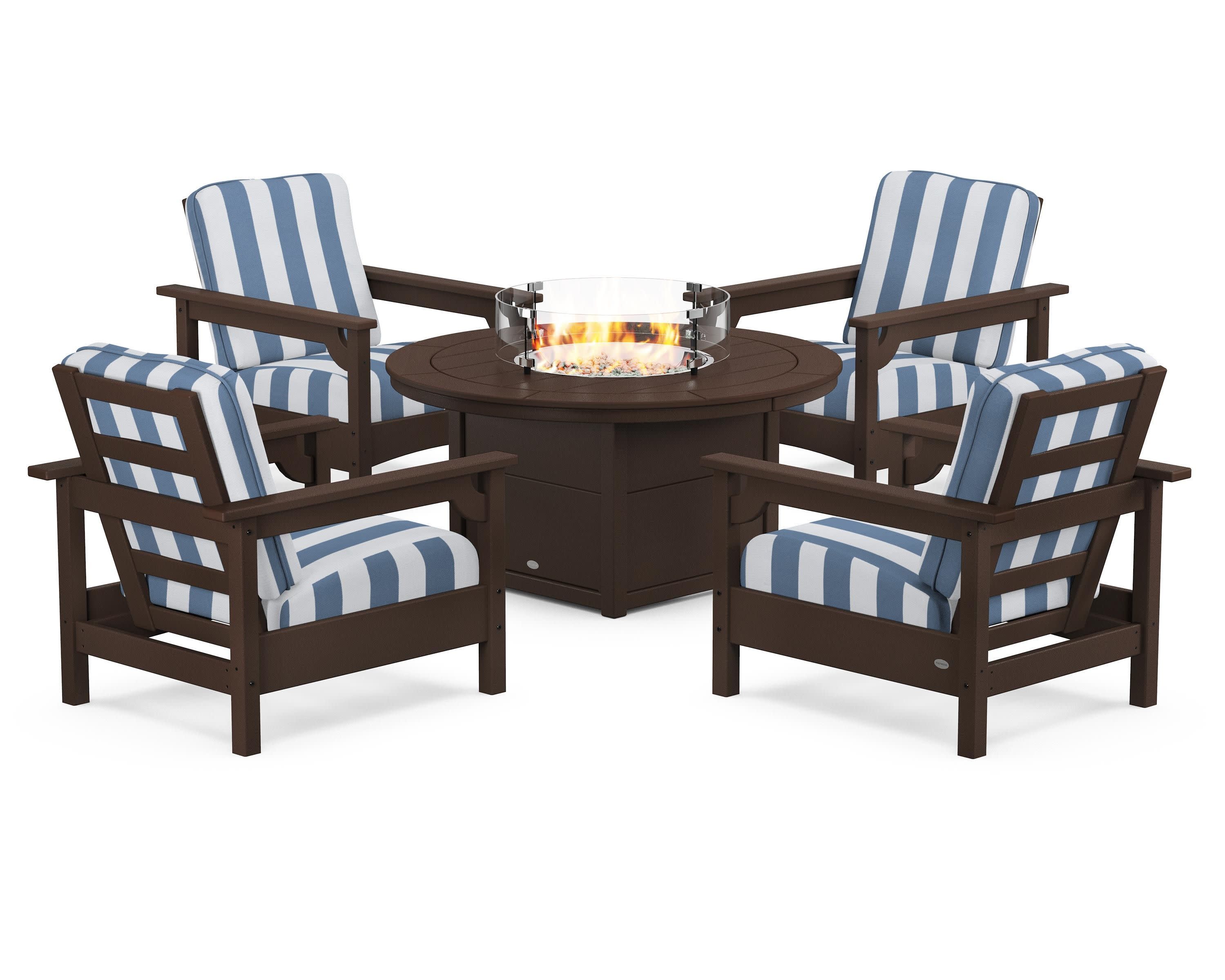 Club 5-Piece Conversation Set with Fire Pit Table - Image 68