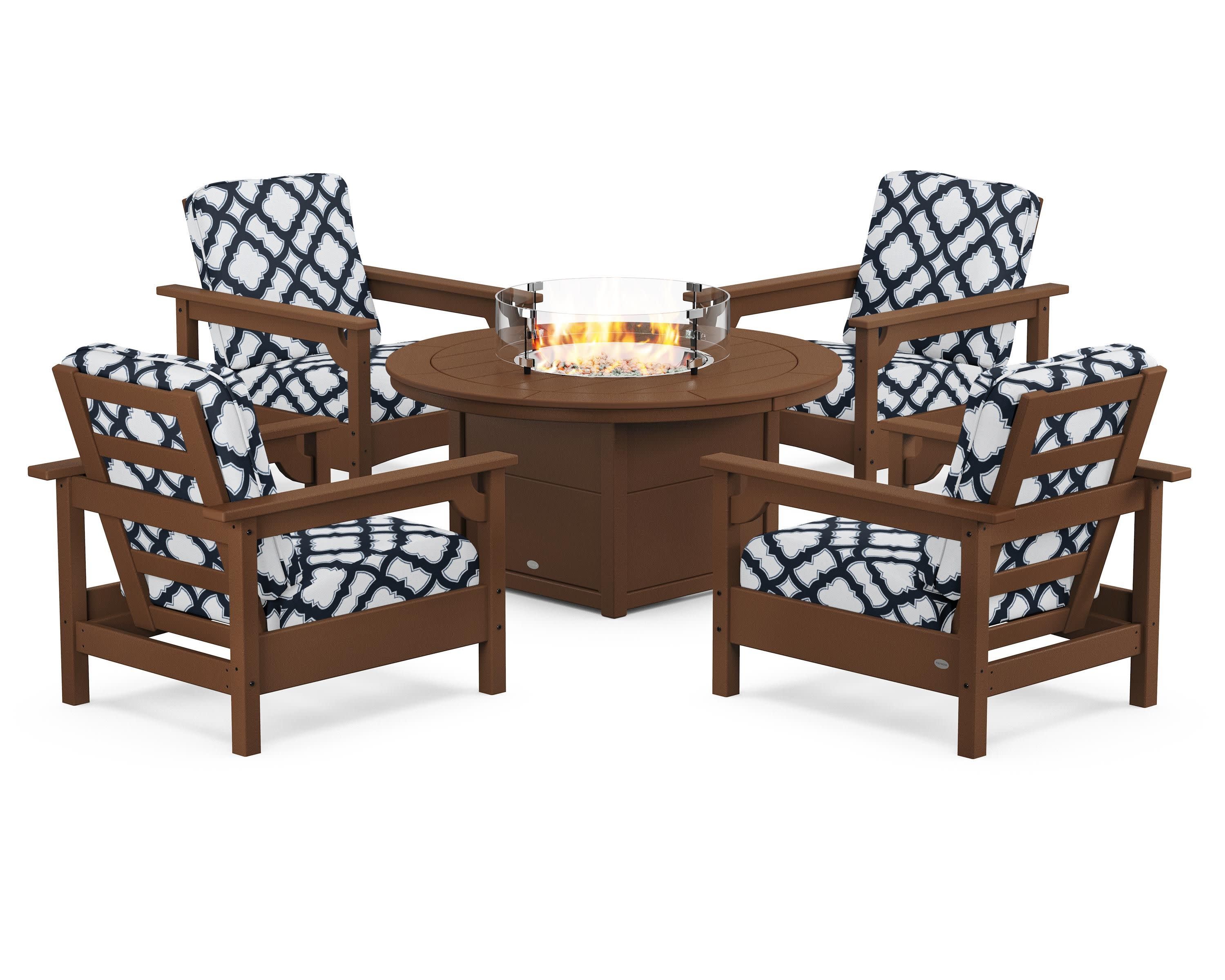 Club 5-Piece Conversation Set with Fire Pit Table - Image 75