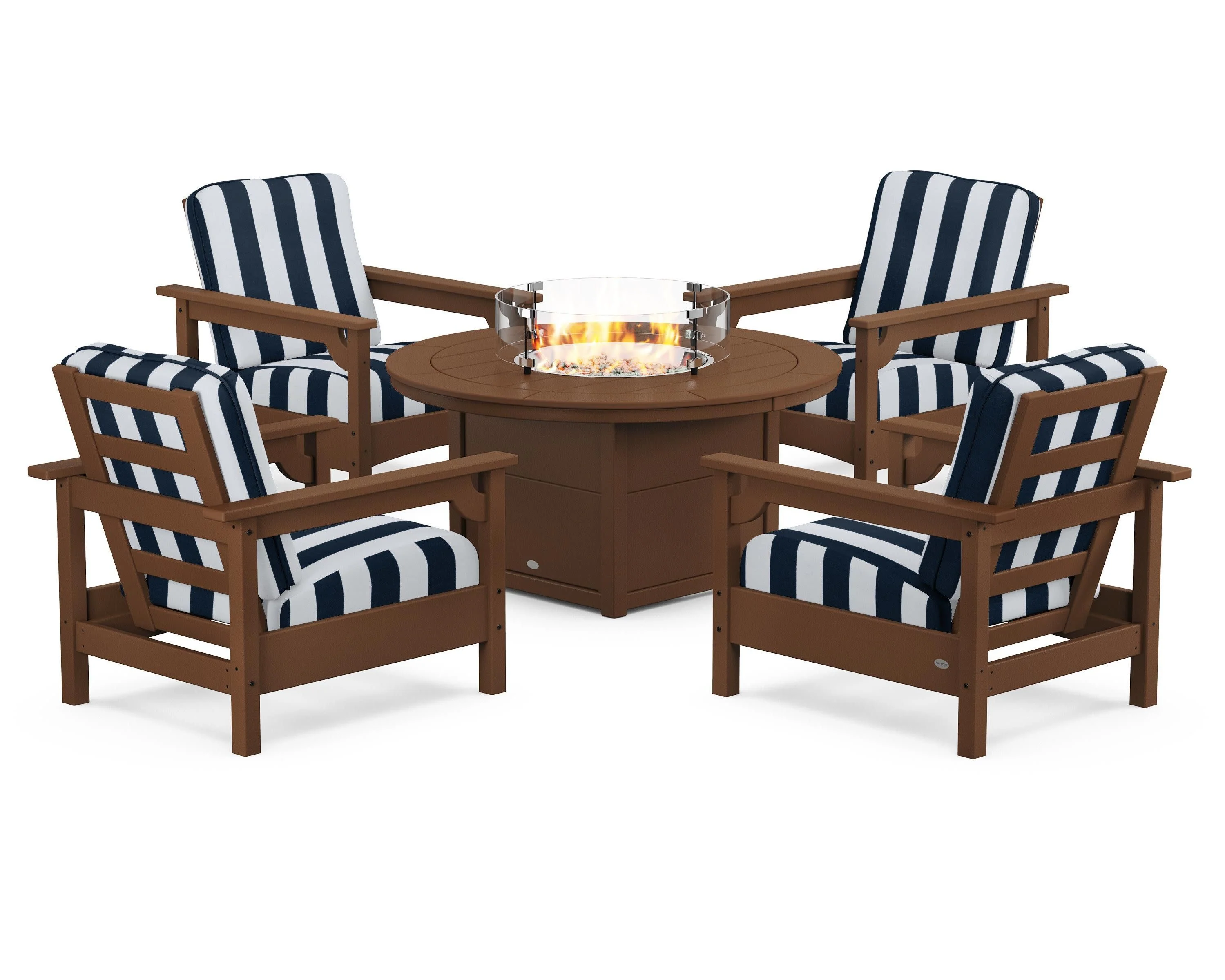 Club 5-Piece Conversation Set with Fire Pit Table - Image 78
