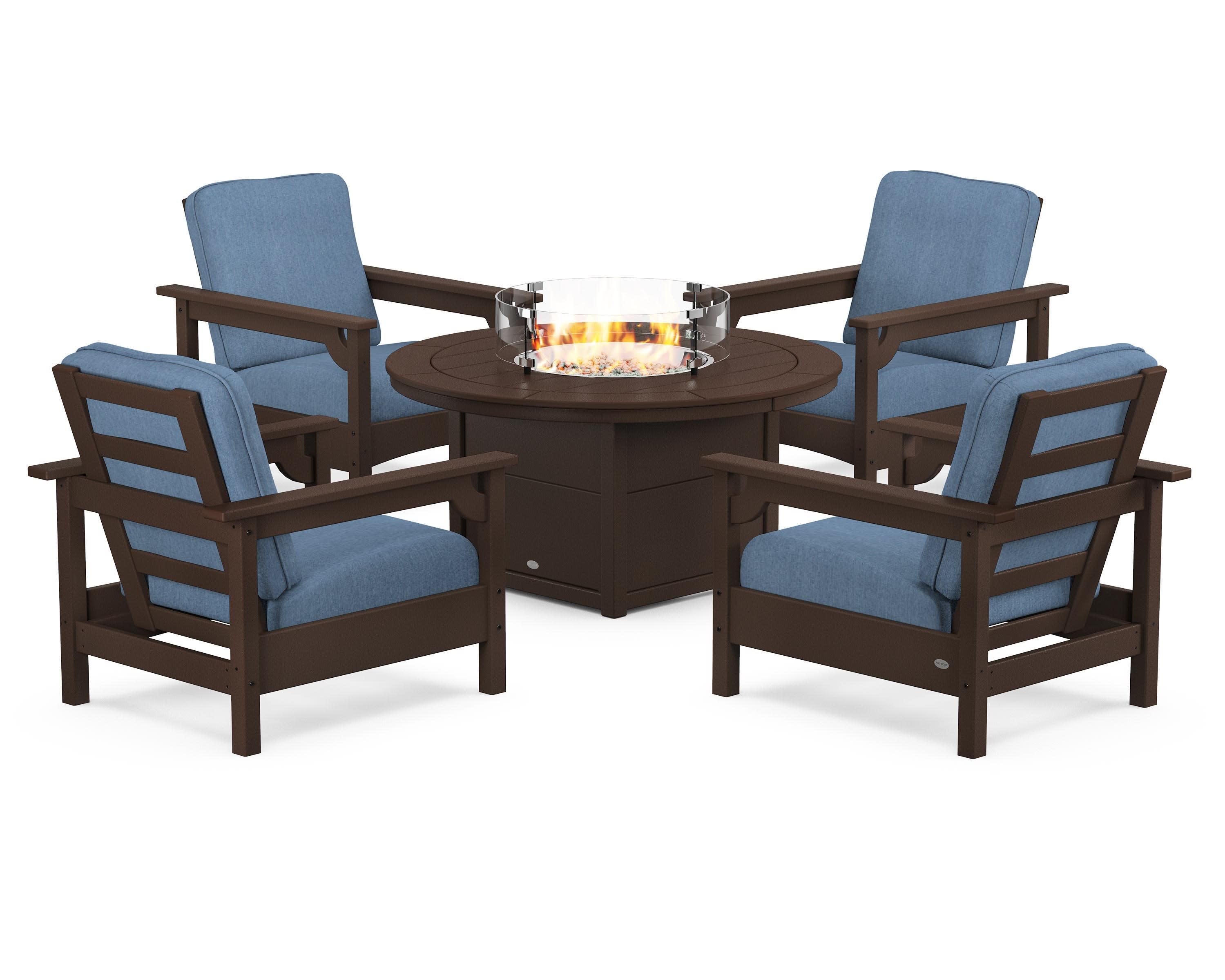 Club 5-Piece Conversation Set with Fire Pit Table - Image 82