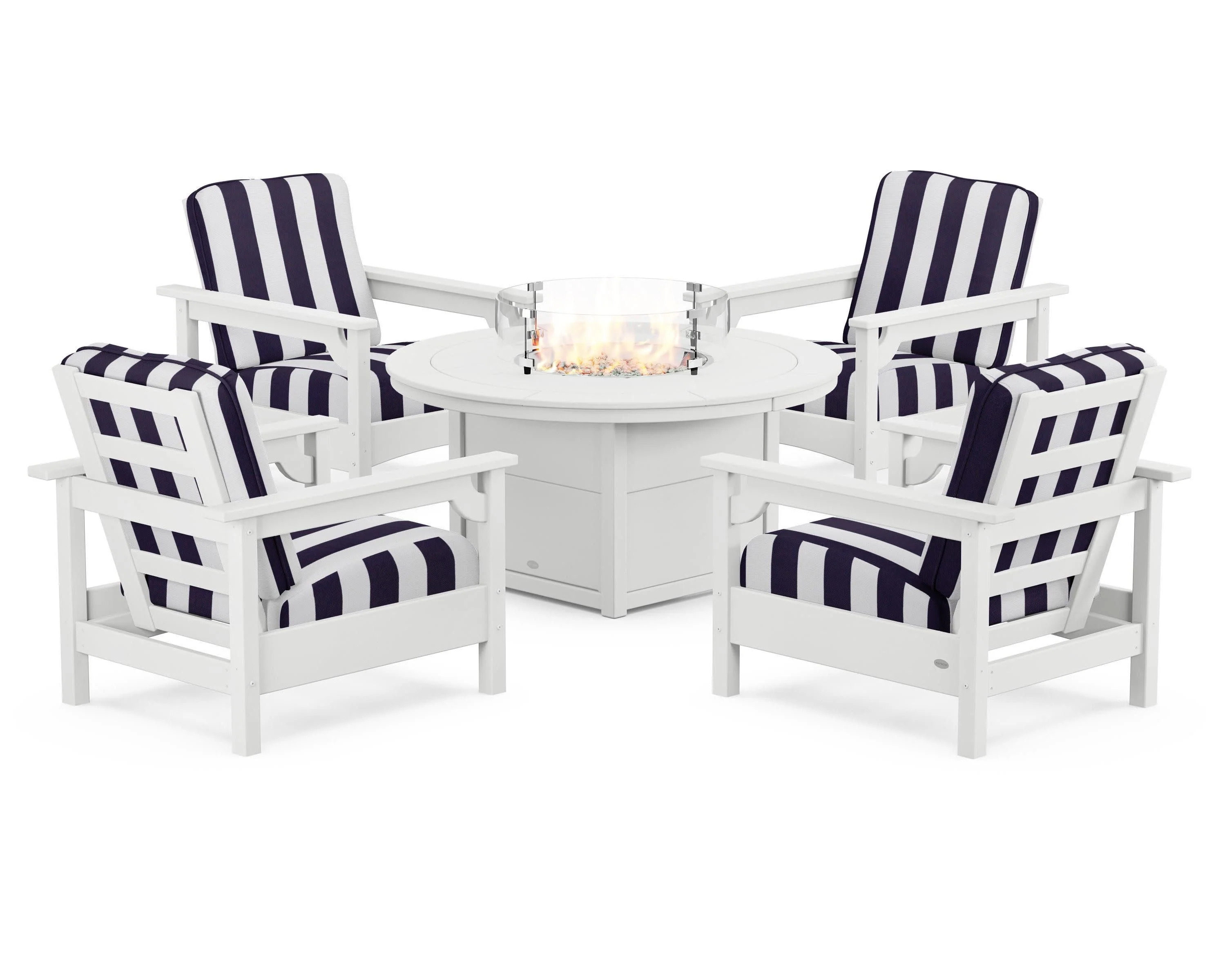 Club 5-Piece Conversation Set with Fire Pit Table - Image 84