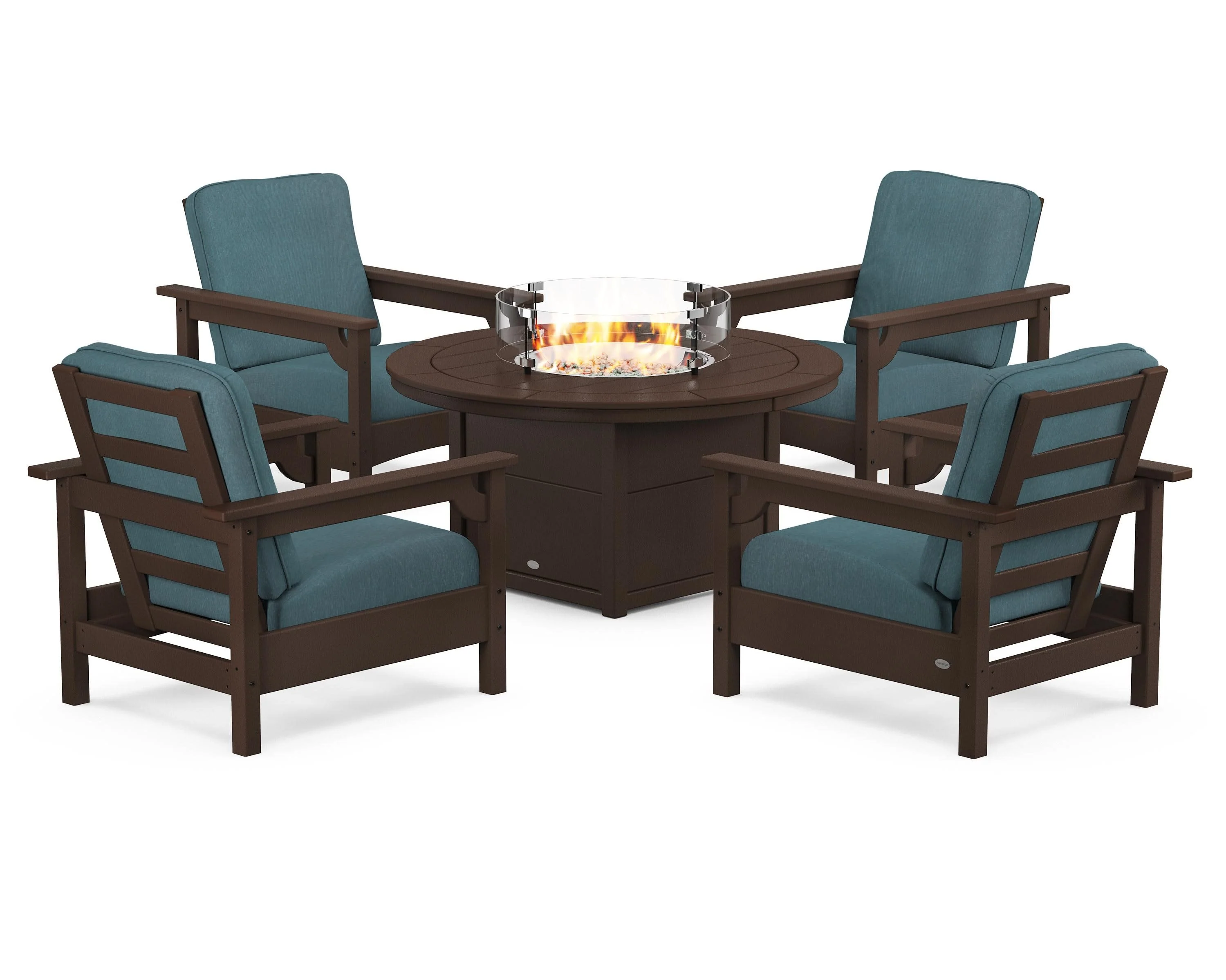 Club 5-Piece Conversation Set with Fire Pit Table - Image 92