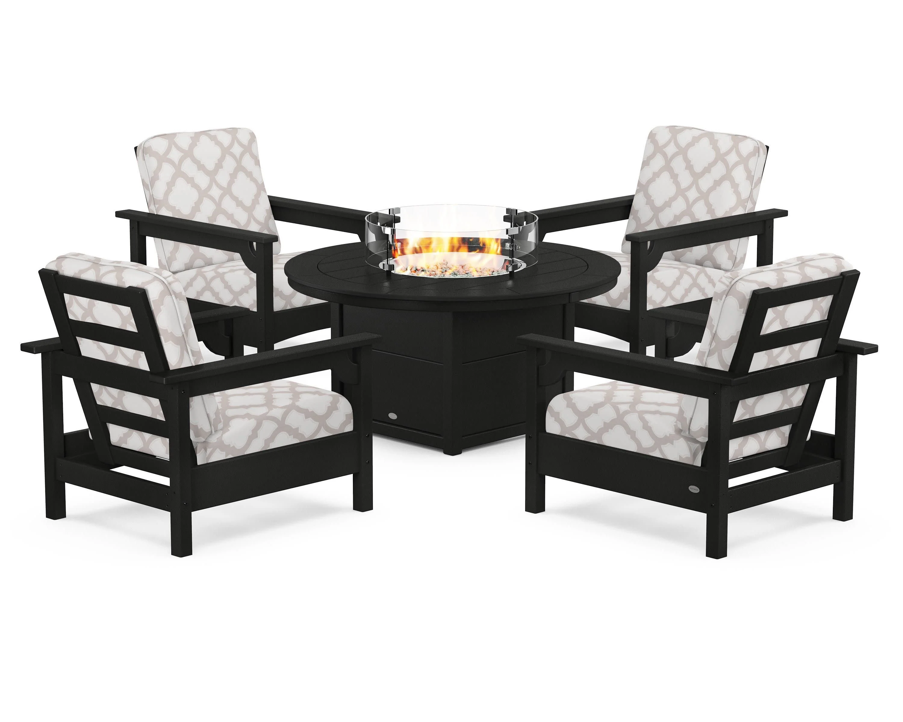 Club 5-Piece Conversation Set with Fire Pit Table - Image 96