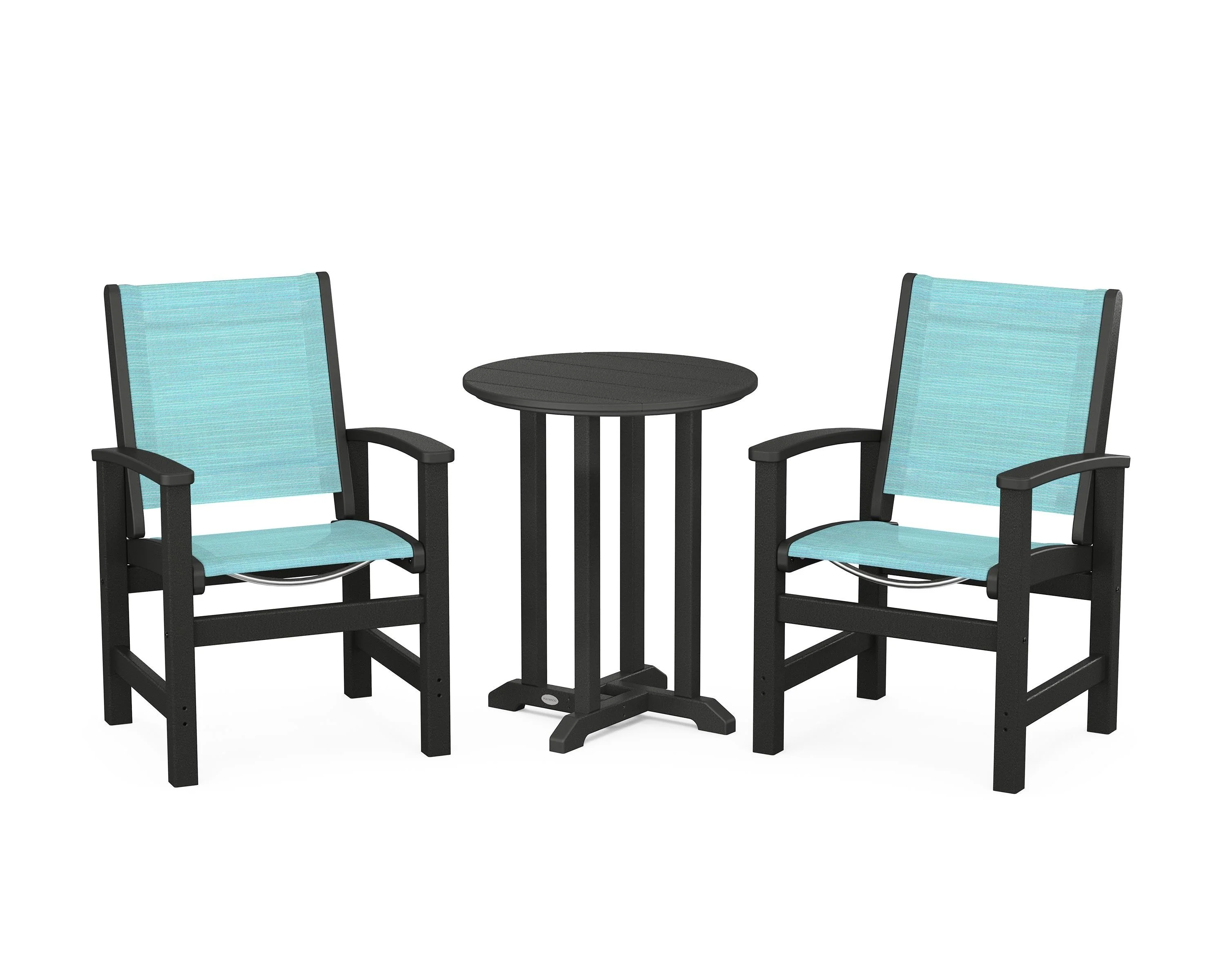 Coastal 3-Piece Round Bistro Dining Set - Image 46