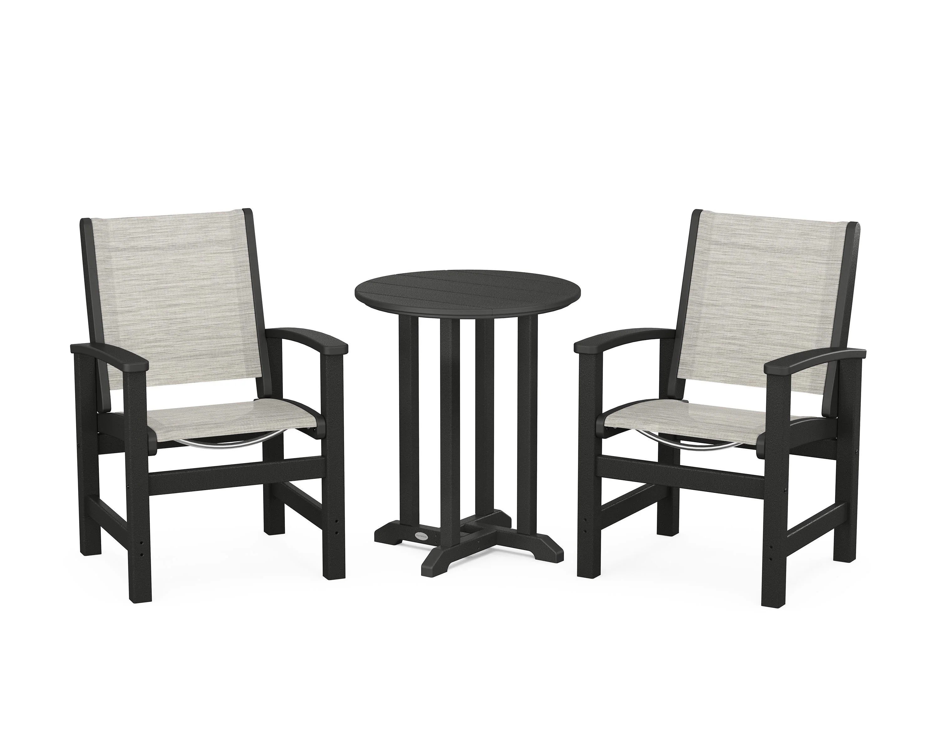 Coastal 3-Piece Round Bistro Dining Set - Image 9
