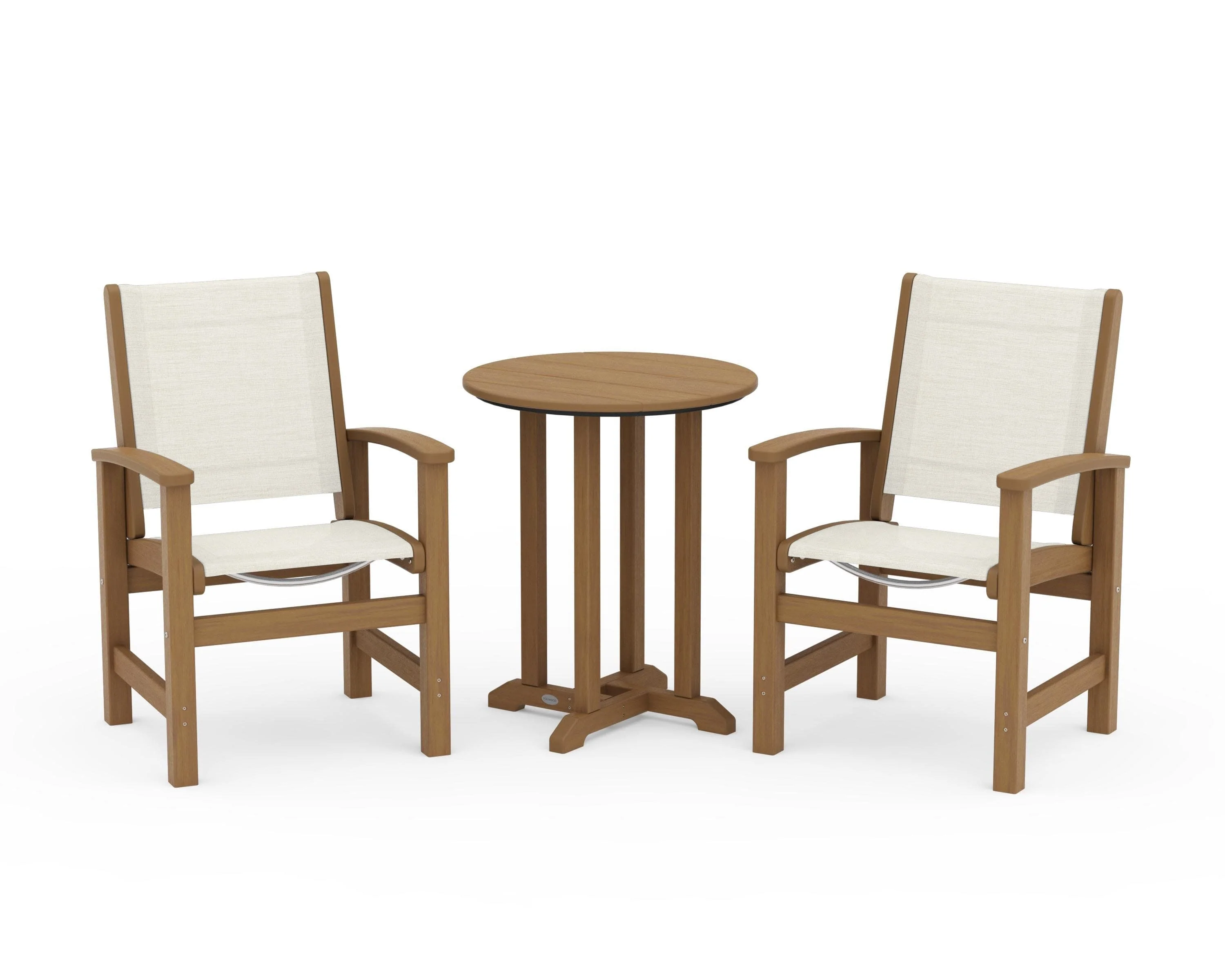 Coastal 3-Piece Round Bistro Dining Set - Image 96