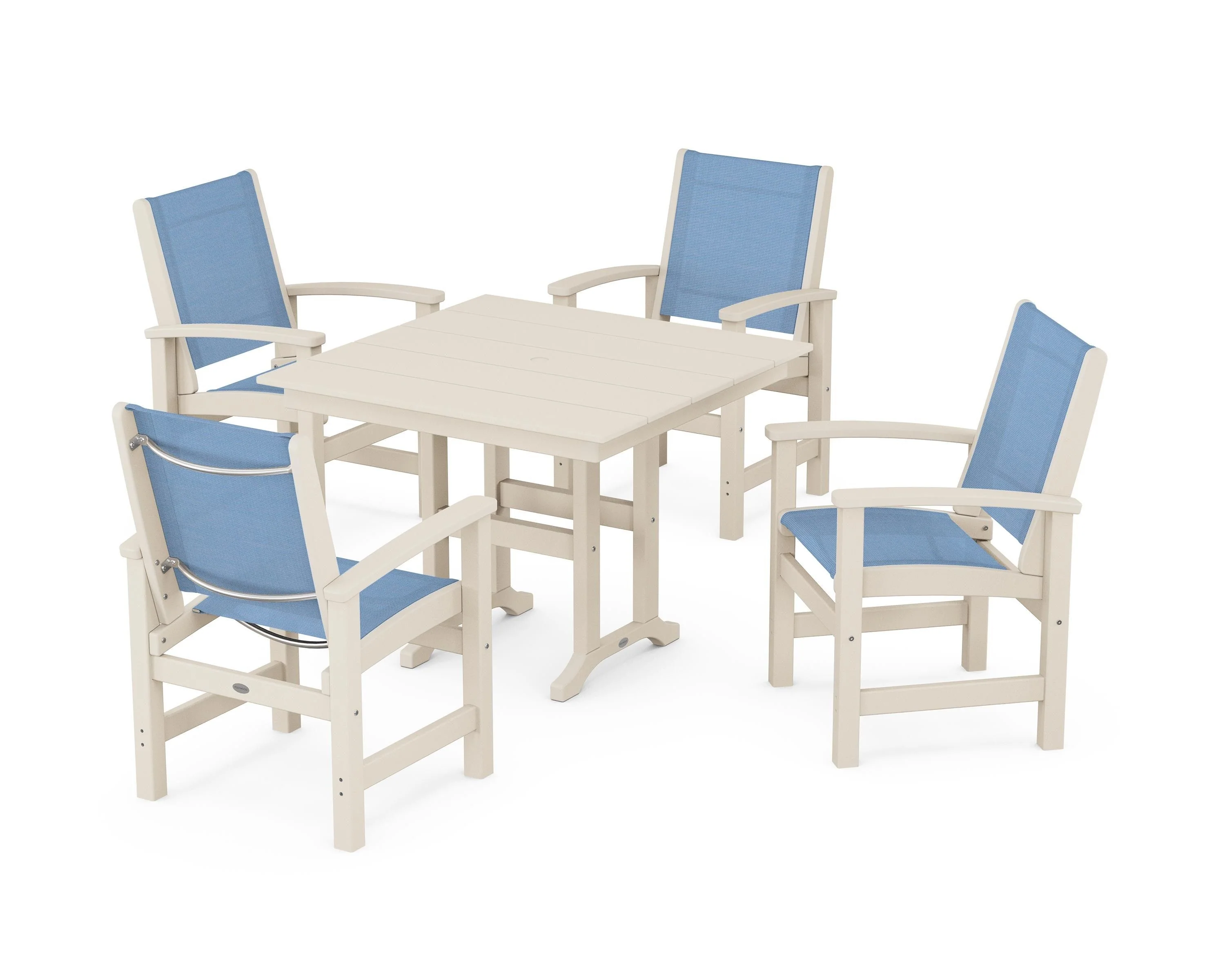 Coastal 5-Piece Farmhouse Dining Set - Image 102