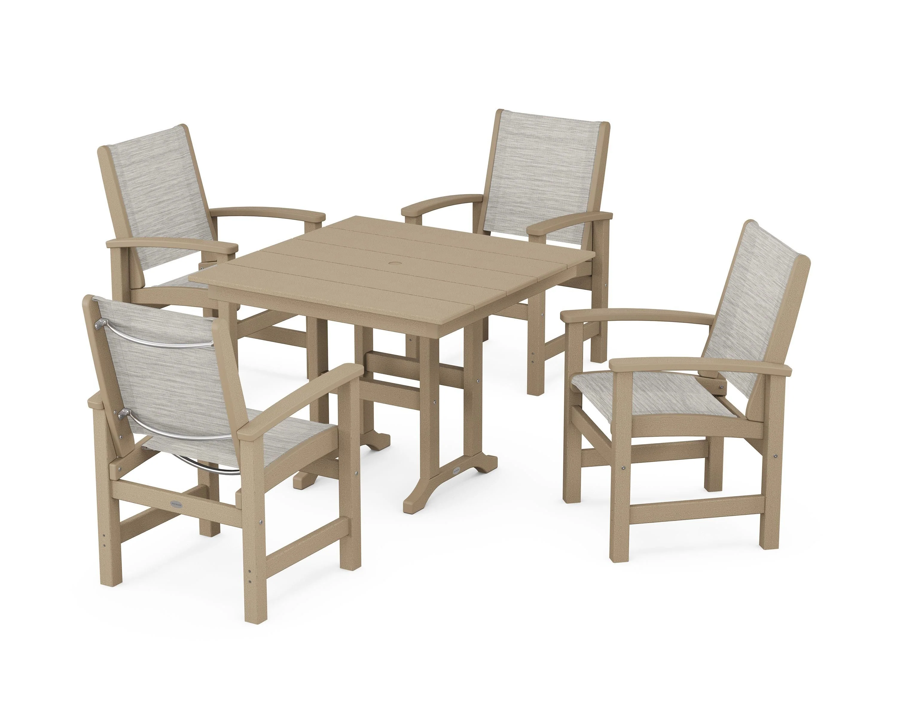 Coastal 5-Piece Farmhouse Dining Set - Image 106