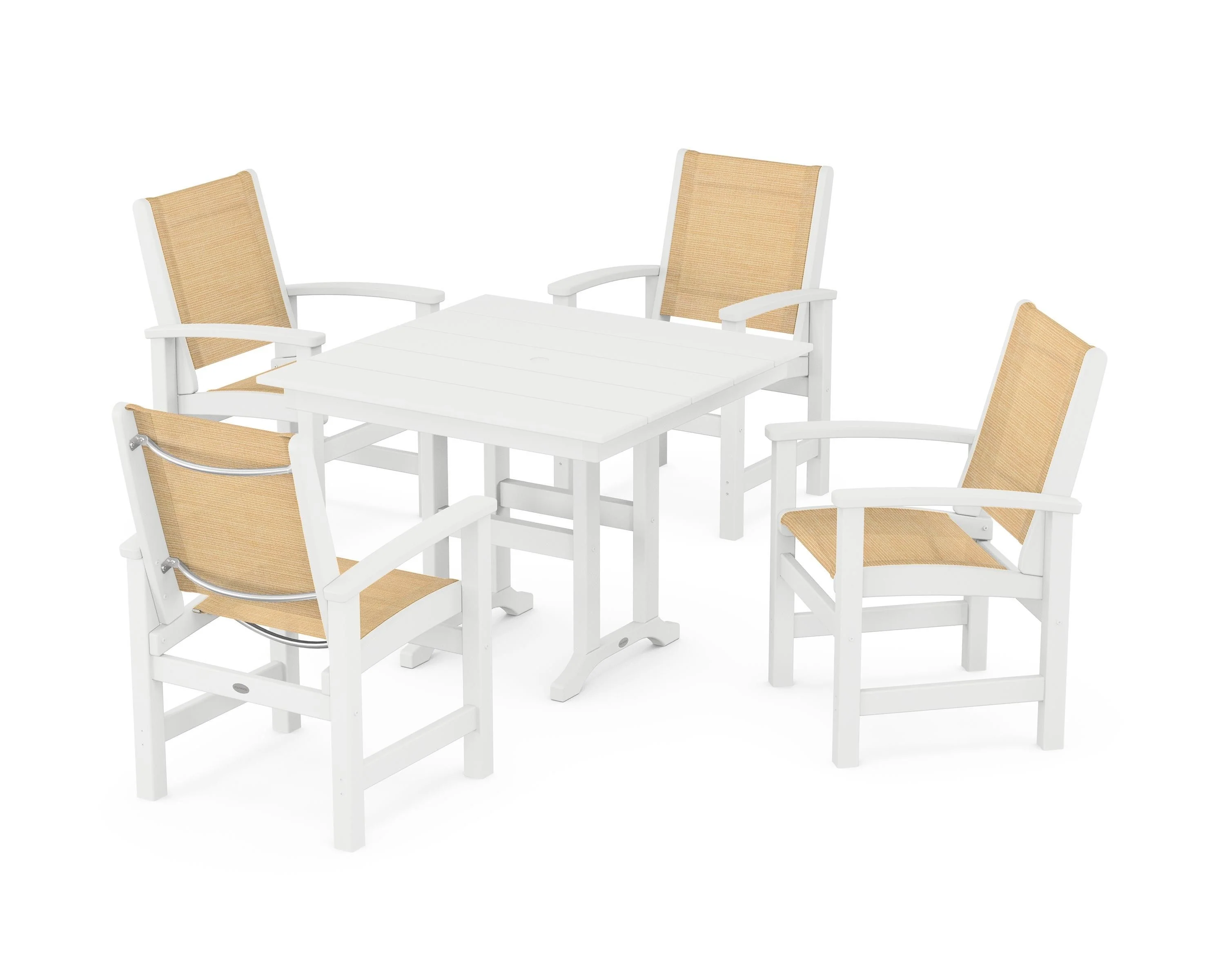 Coastal 5-Piece Farmhouse Dining Set - Image 119