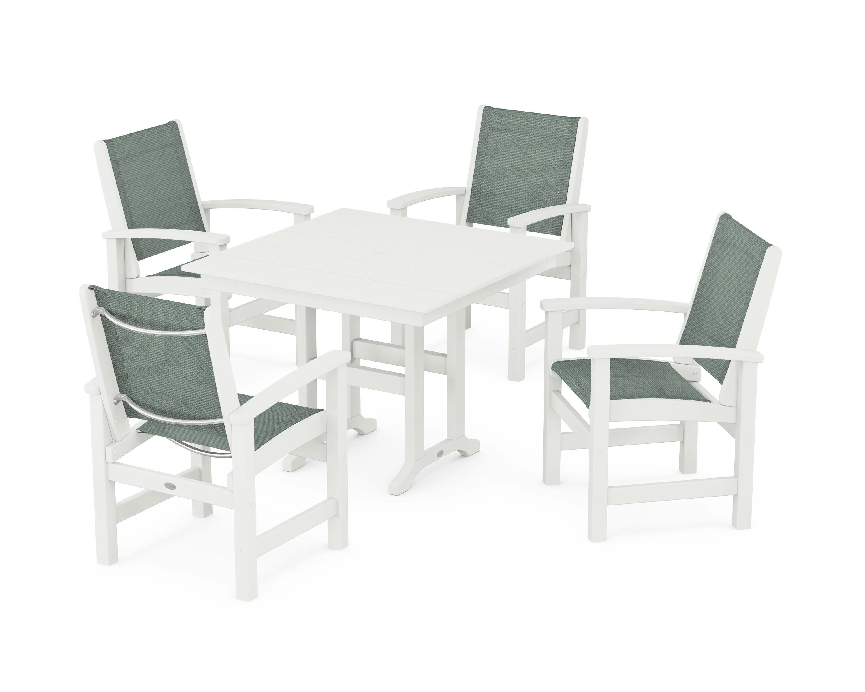 Coastal 5-Piece Farmhouse Dining Set - Image 120