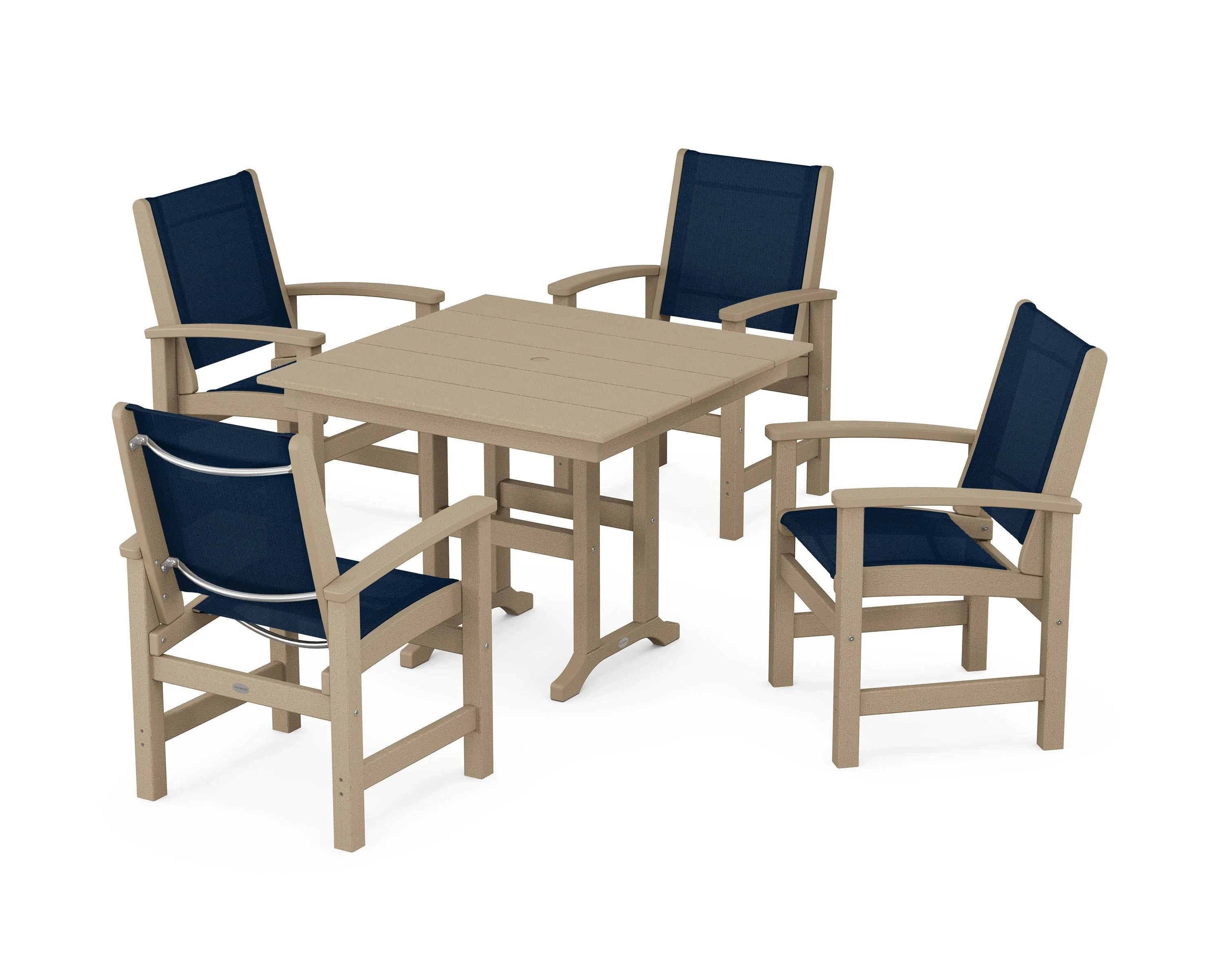 Coastal 5-Piece Farmhouse Dining Set - Image 50