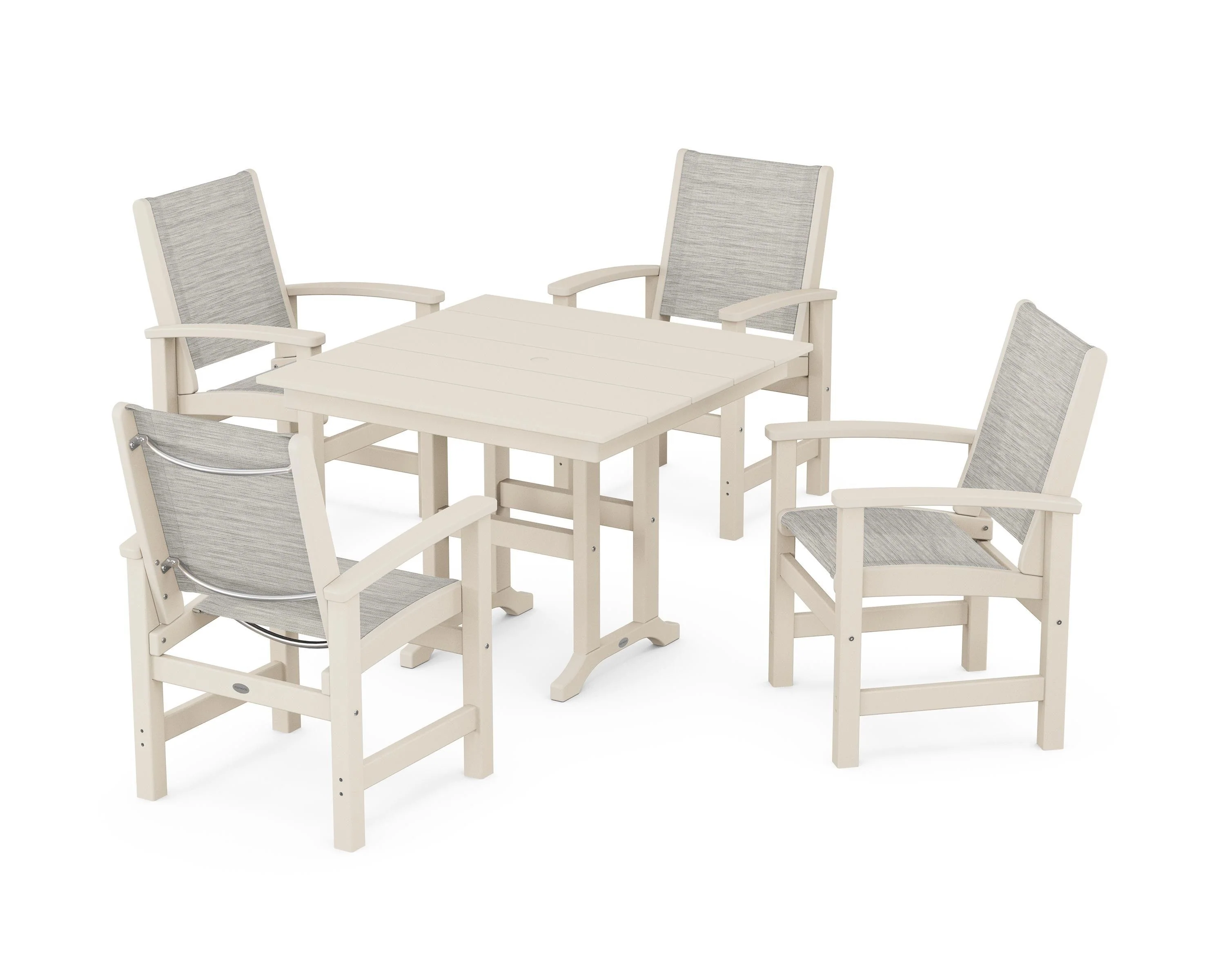 Coastal 5-Piece Farmhouse Dining Set - Image 51