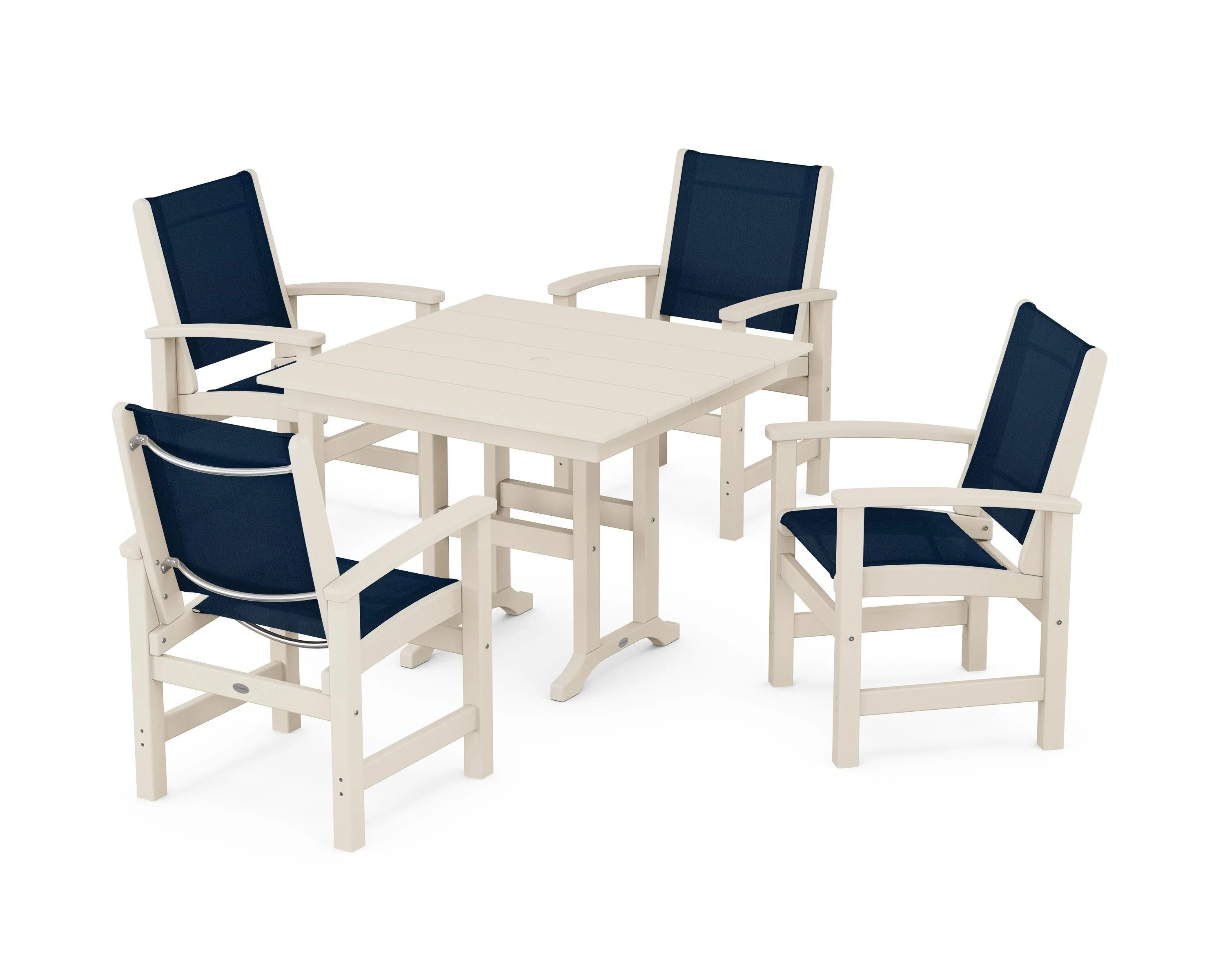 Coastal 5-Piece Farmhouse Dining Set - Image 57