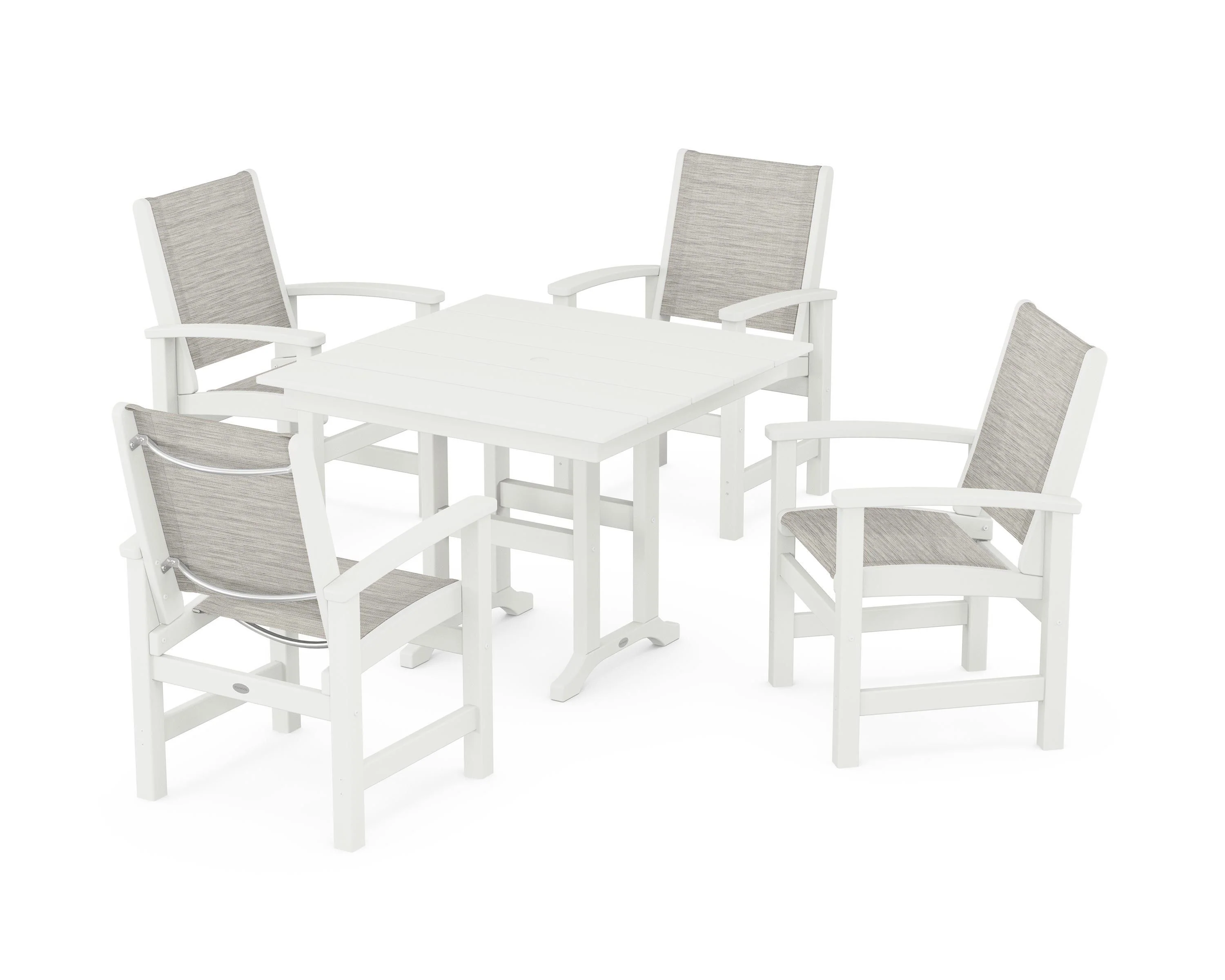 Coastal 5-Piece Farmhouse Dining Set - Image 58